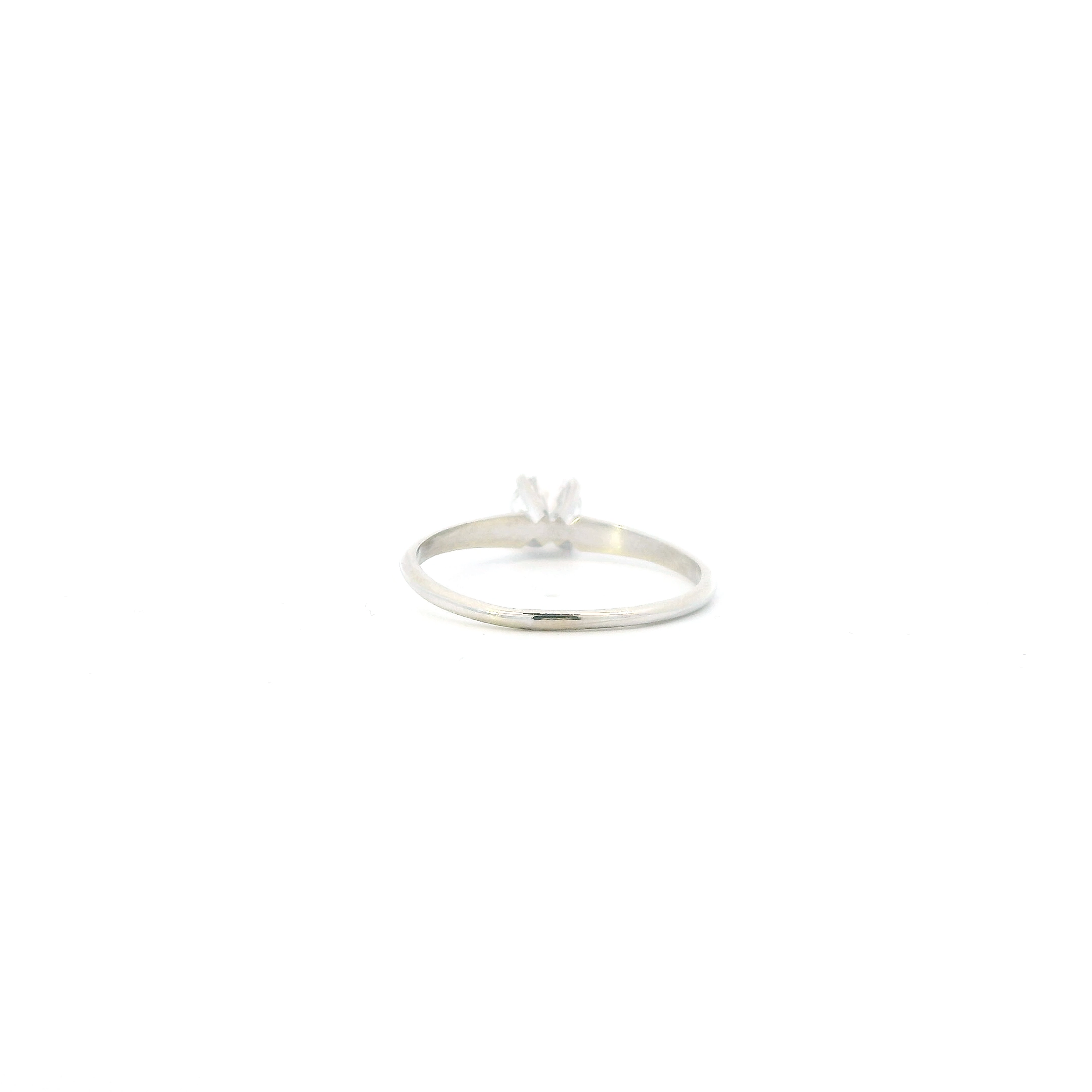 14K White Gold Lab Grown Solitaire Diamond-0.58ct