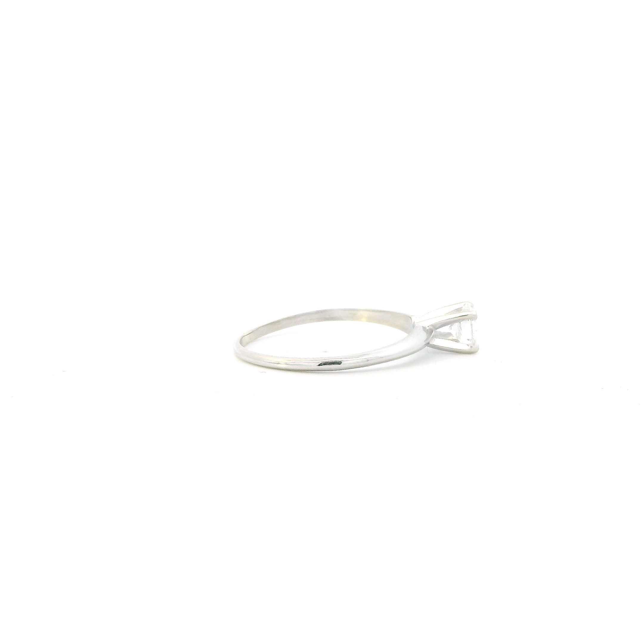 14K White Gold Lab Grown Solitaire Diamond-0.58ct