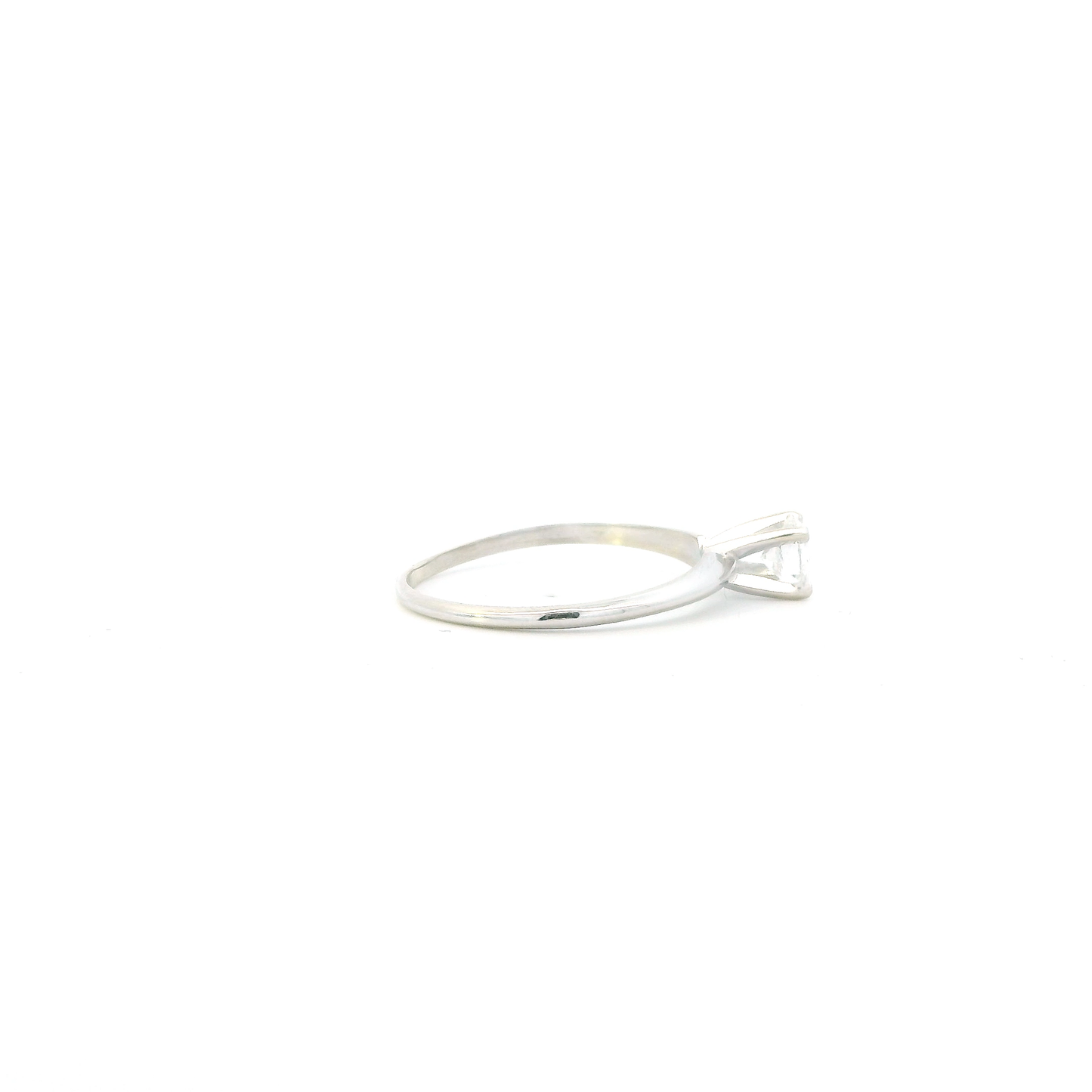 14K White Gold Lab Grown Solitaire Diamond-0.58ct