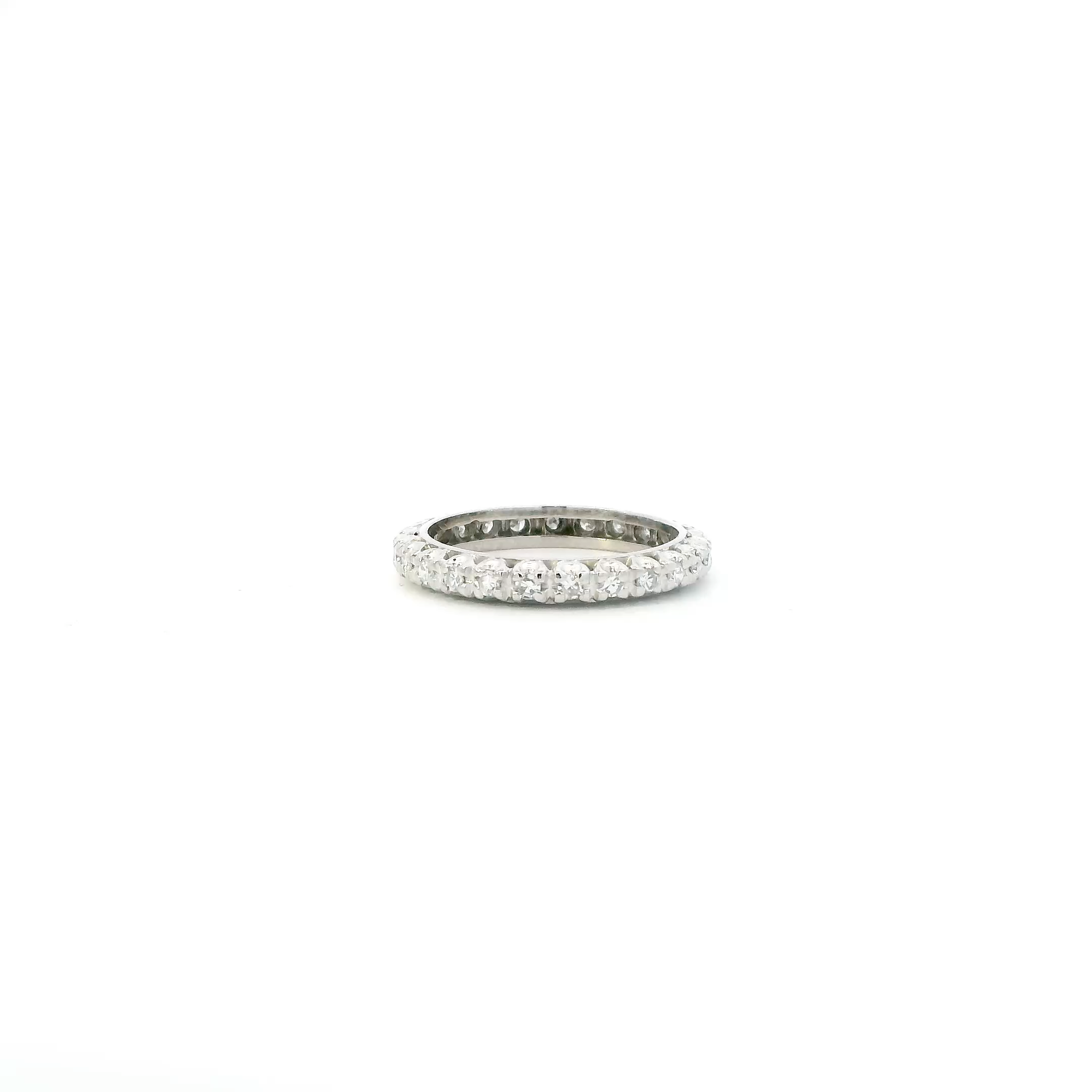 14K White Gold Diamond Eternity Band-0.38ct