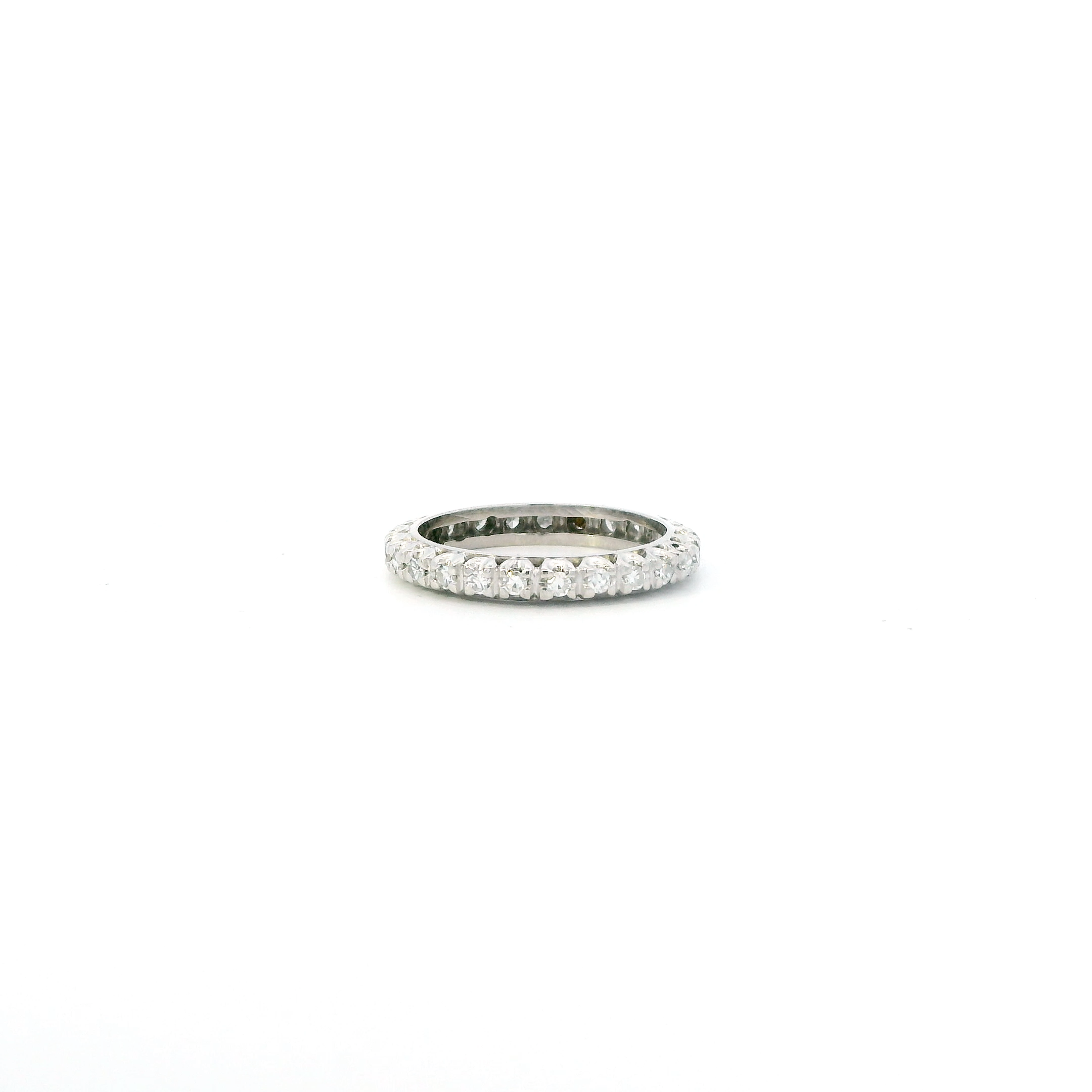 14K White Gold Diamond Eternity Band-0.38ct