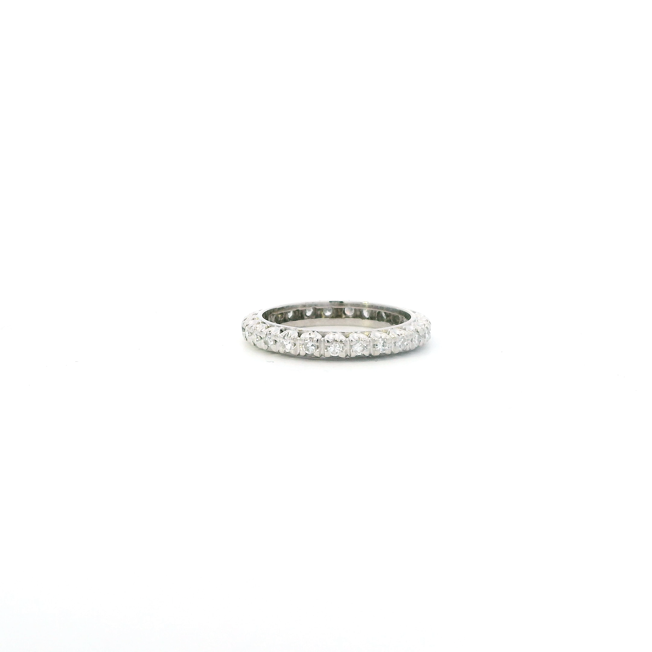 14K White Gold Diamond Eternity Band-0.38ct