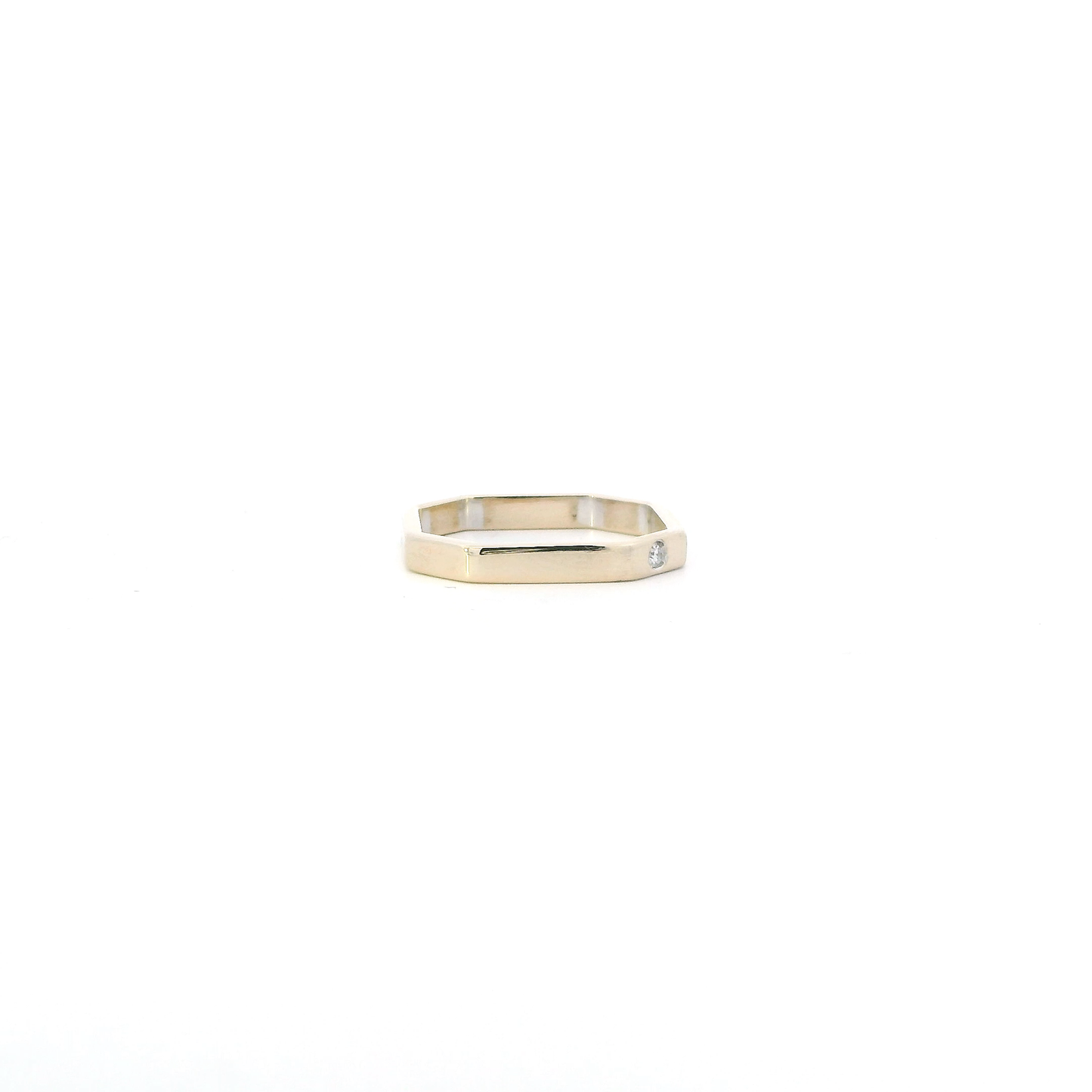 Gucci 18K White Gold Diamond Octagon-0.04ct