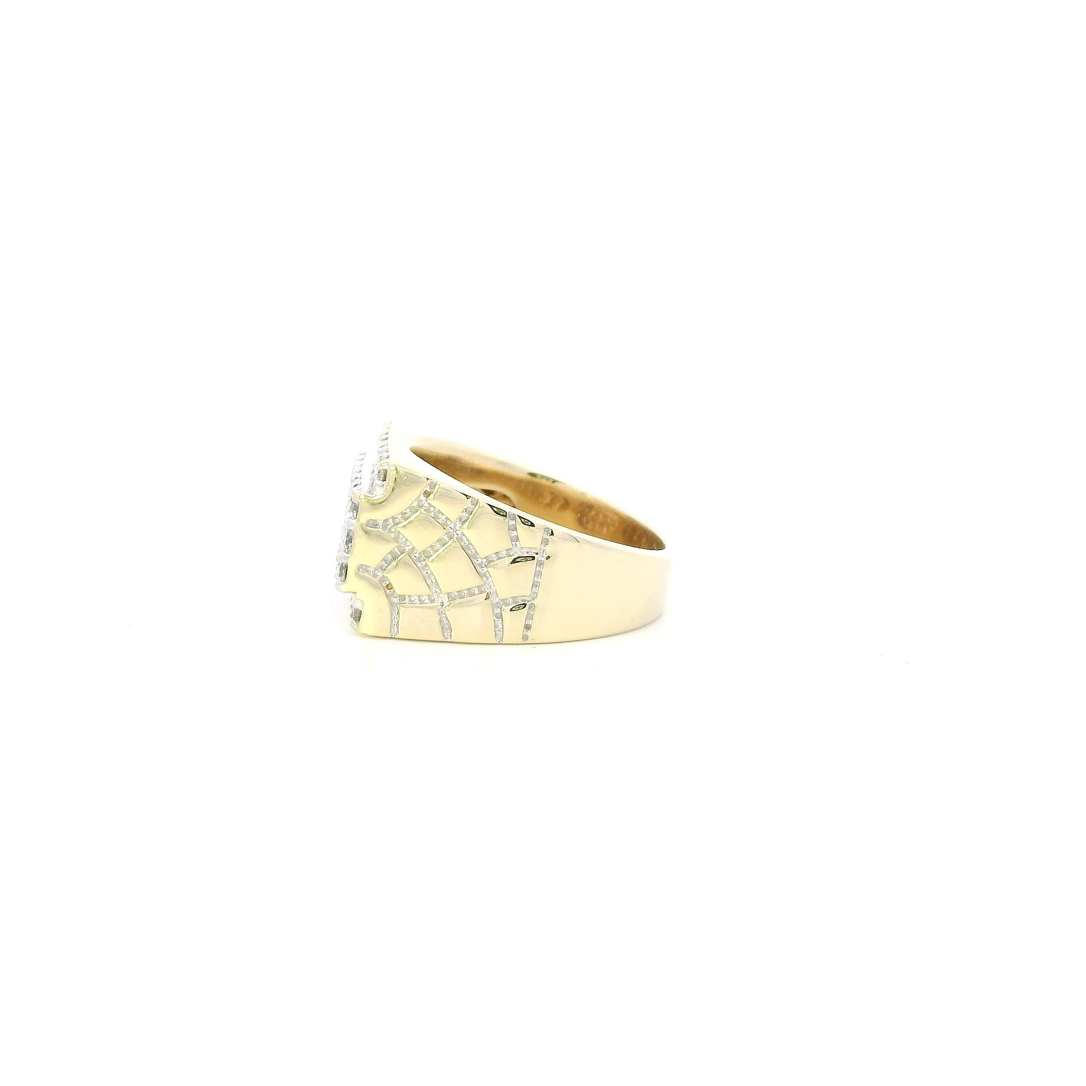14K Yellow Gold Diamond Nugget Ring-1.47ct