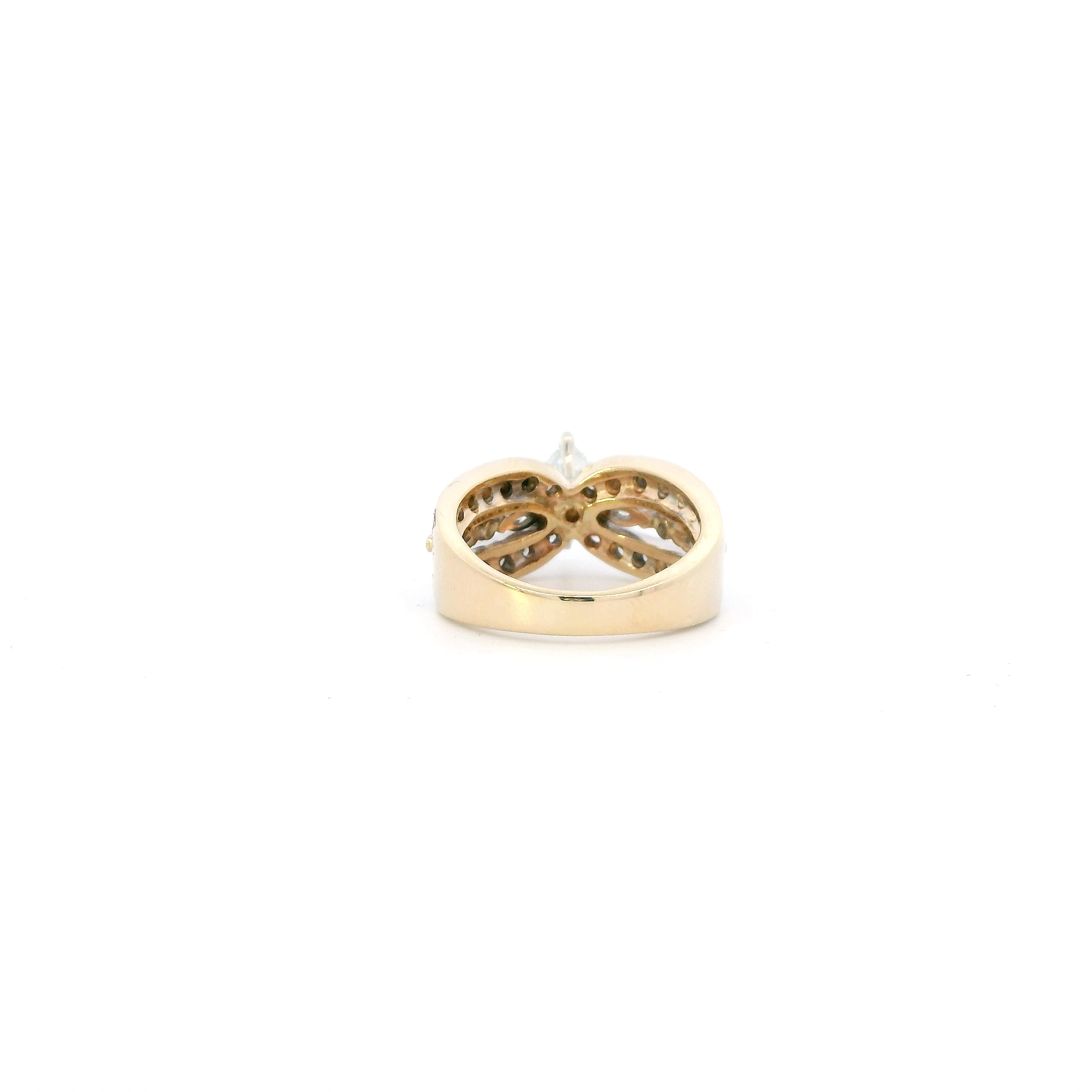 14K Yellow Gold Diamond Women's Ring-1.49ct