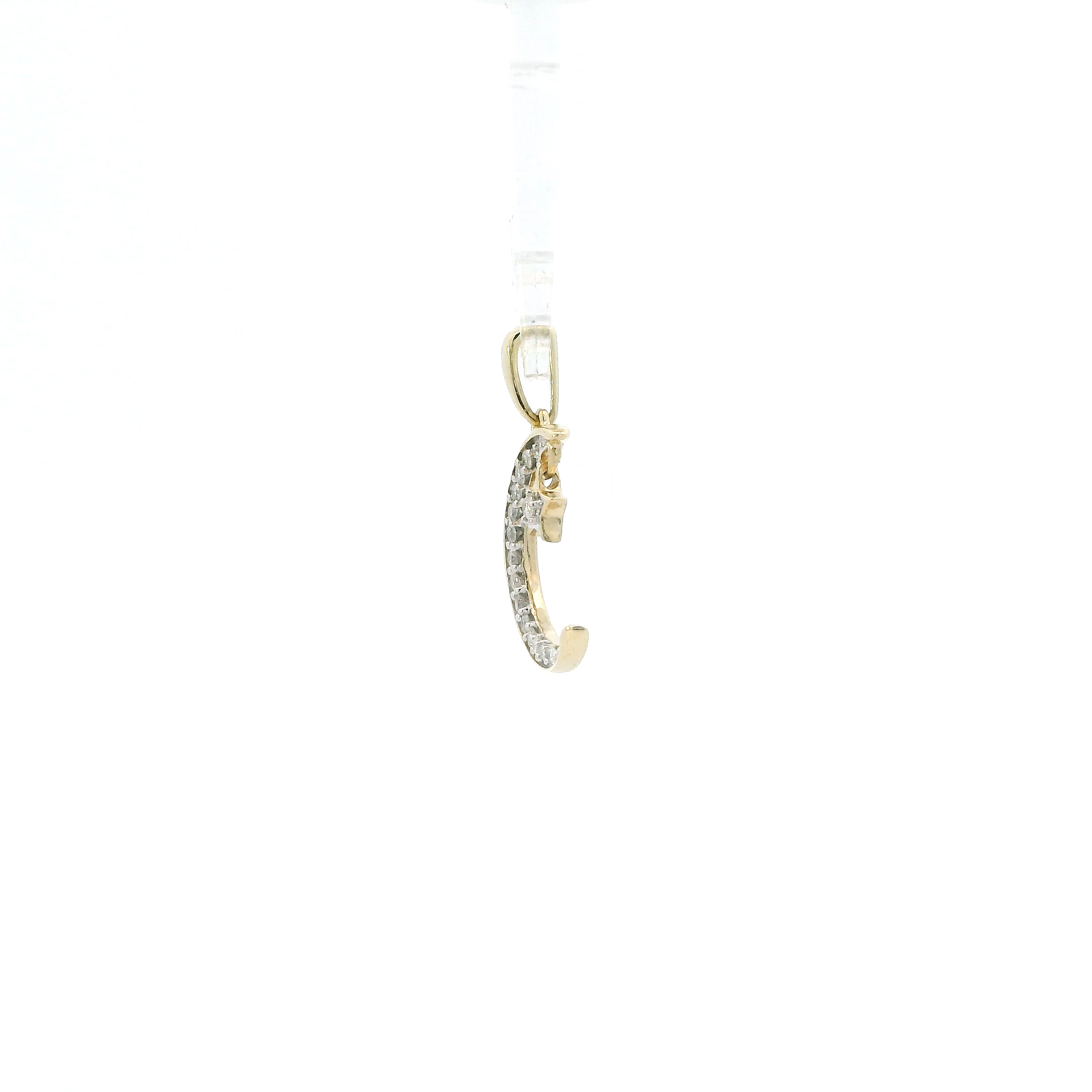 10K Yellow Gold Diamond Star & Moon Pendant - 0.07ct
