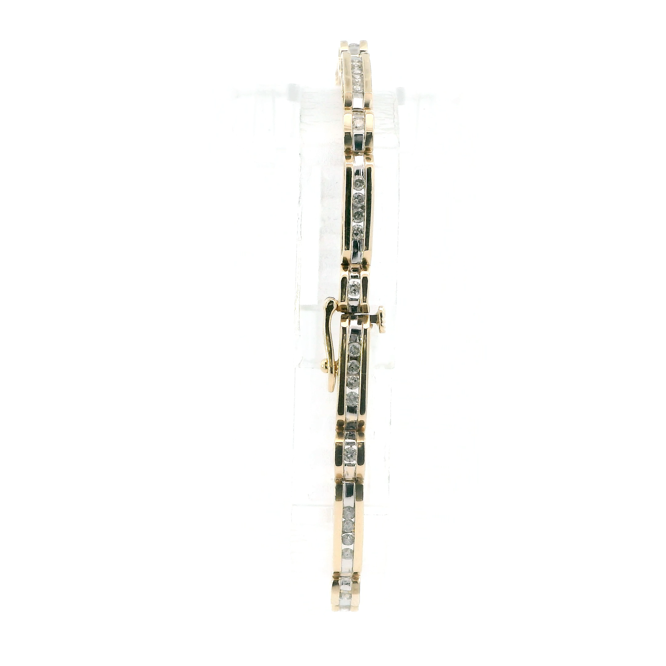 10K Yellow Gold Diamond Tennis Bracelet - 0.91ct