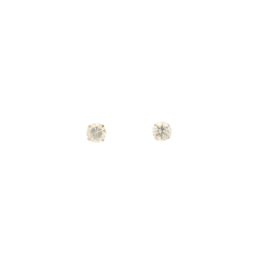 14K Yellow Gold Diamond Solitaire Earrings - 0.80ct