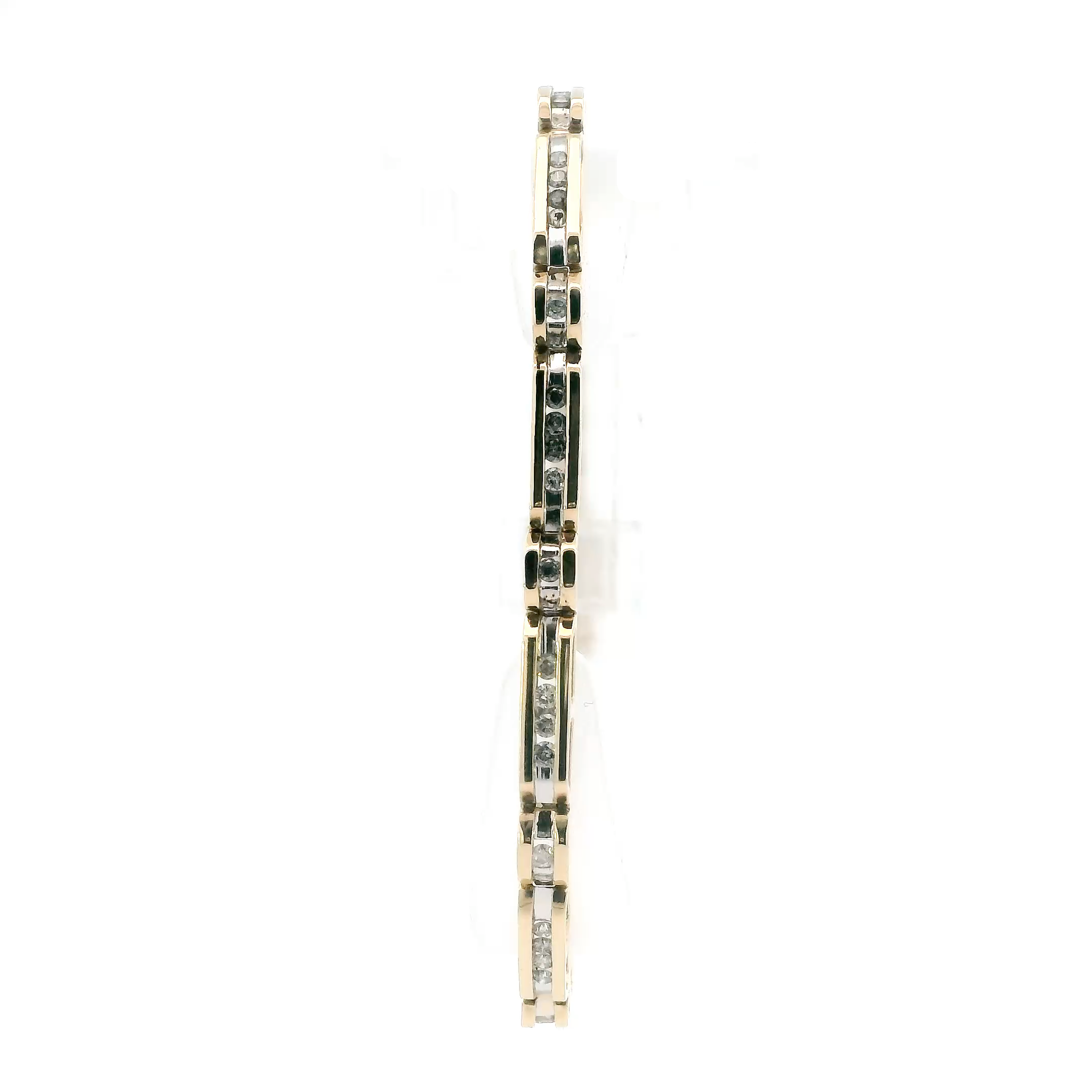 10K Yellow Gold Diamond Tennis Bracelet - 0.91ct