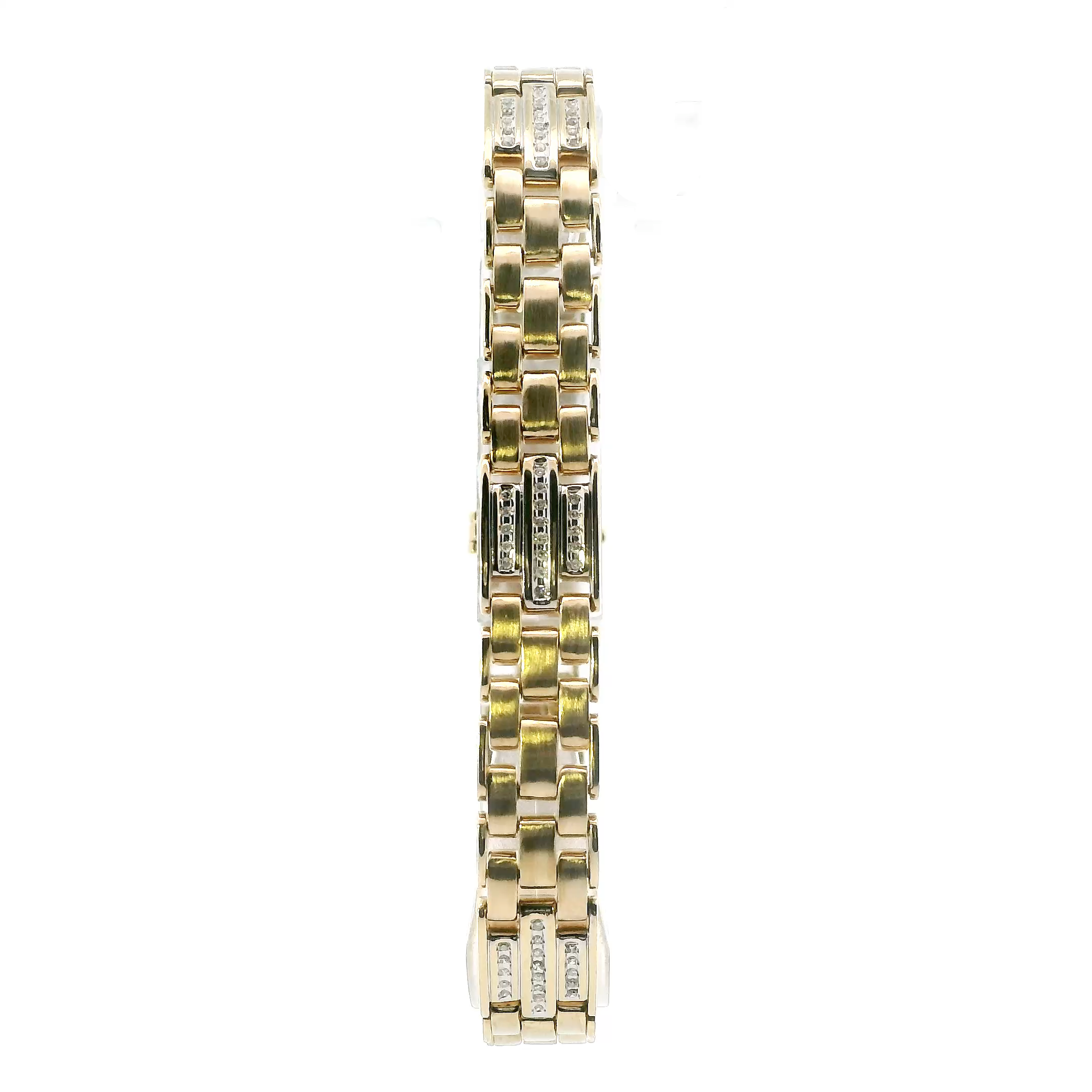 10K Yellow Gold Diamond Panther Link Bracelet