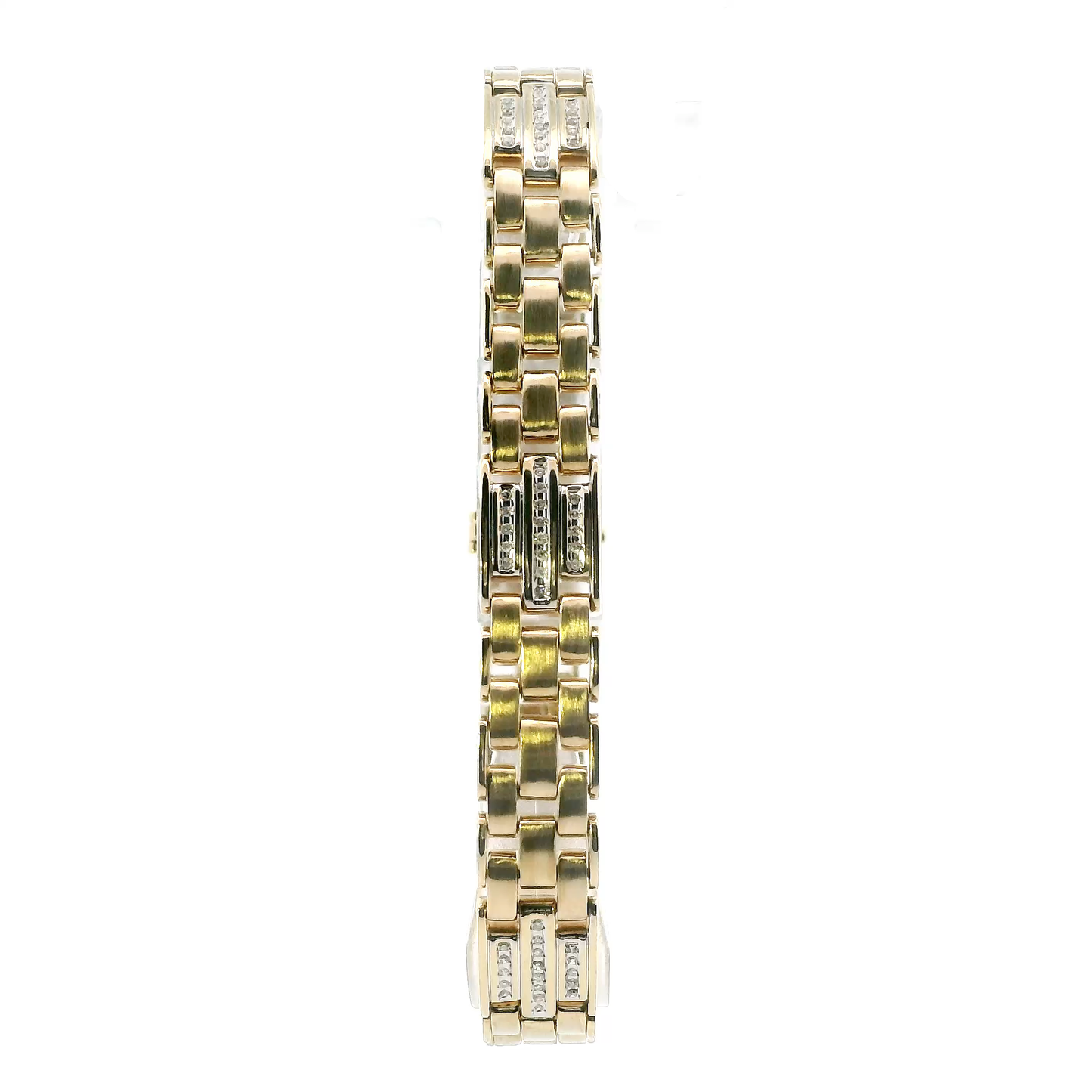 10K Yellow Gold Diamond Panther Link Bracelet