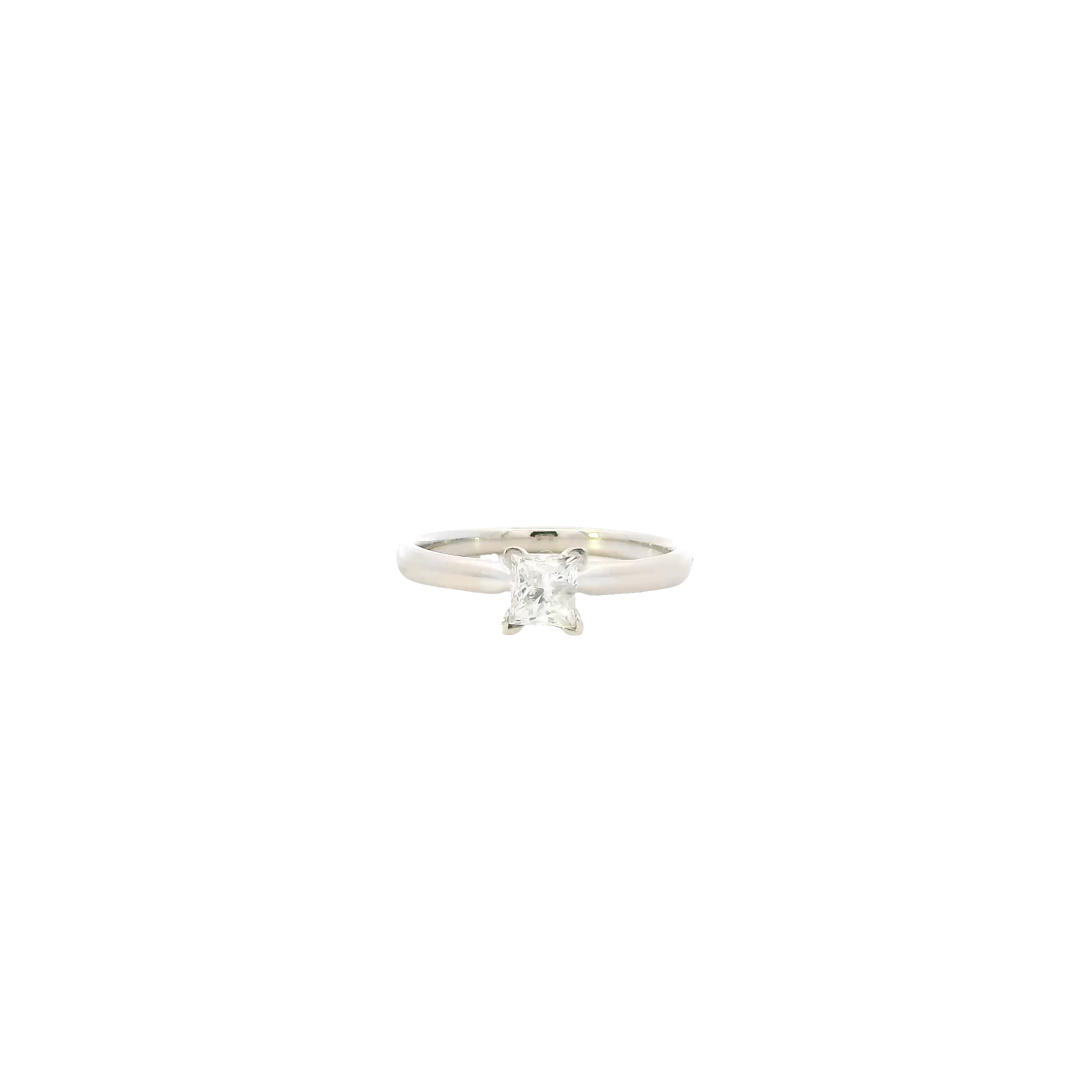 14K White Gold Diamond Solitaire Ring - 0.50ct