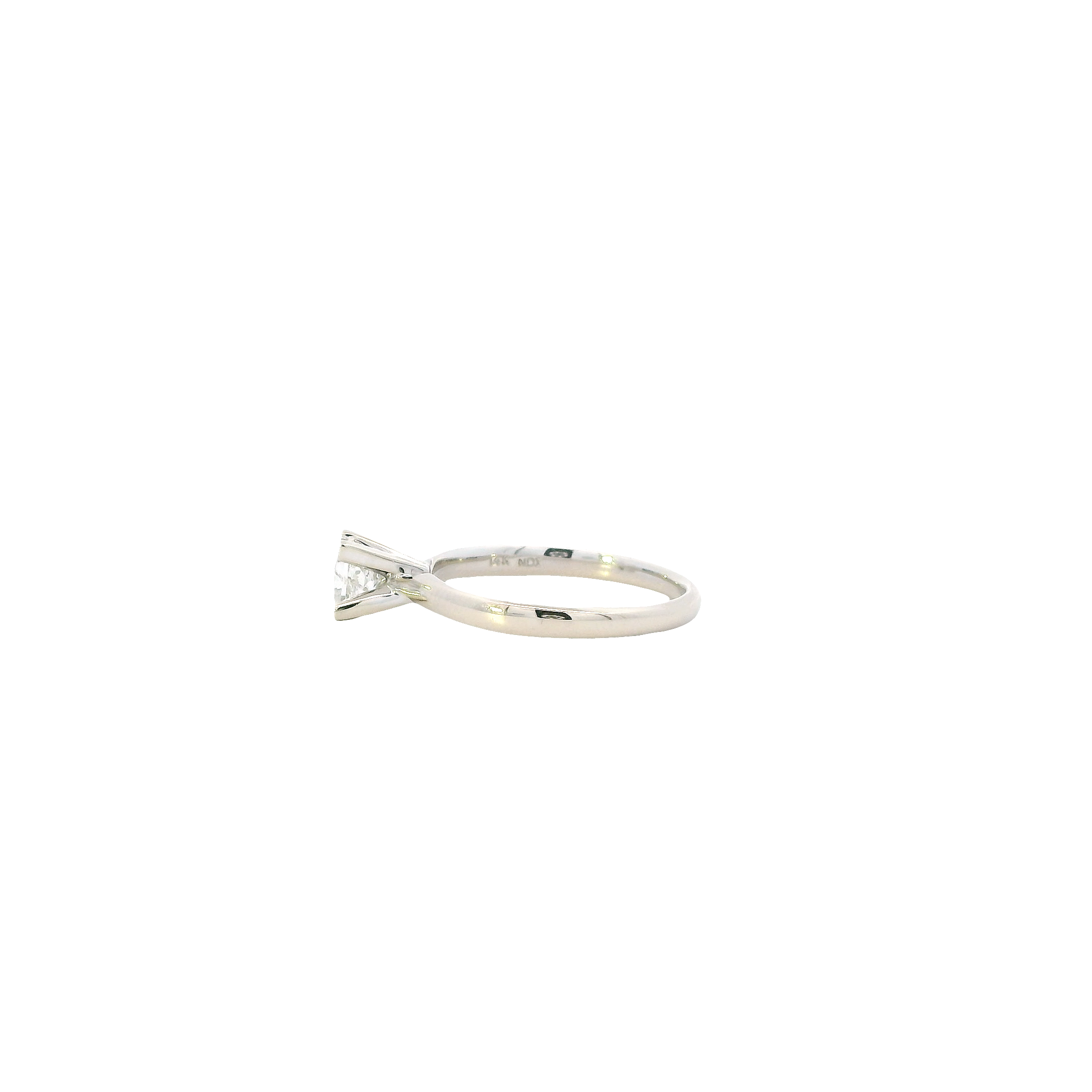 14K White Gold Diamond Solitaire Ring - 0.50ct