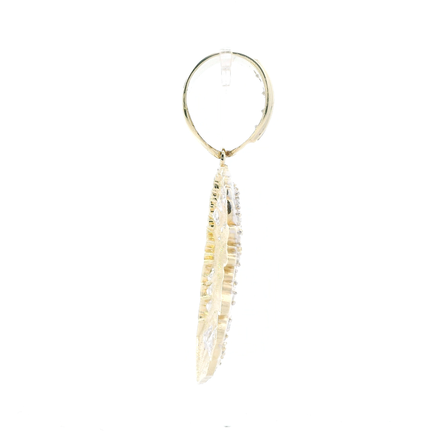 10K Yellow Gold Native American Head Pendant