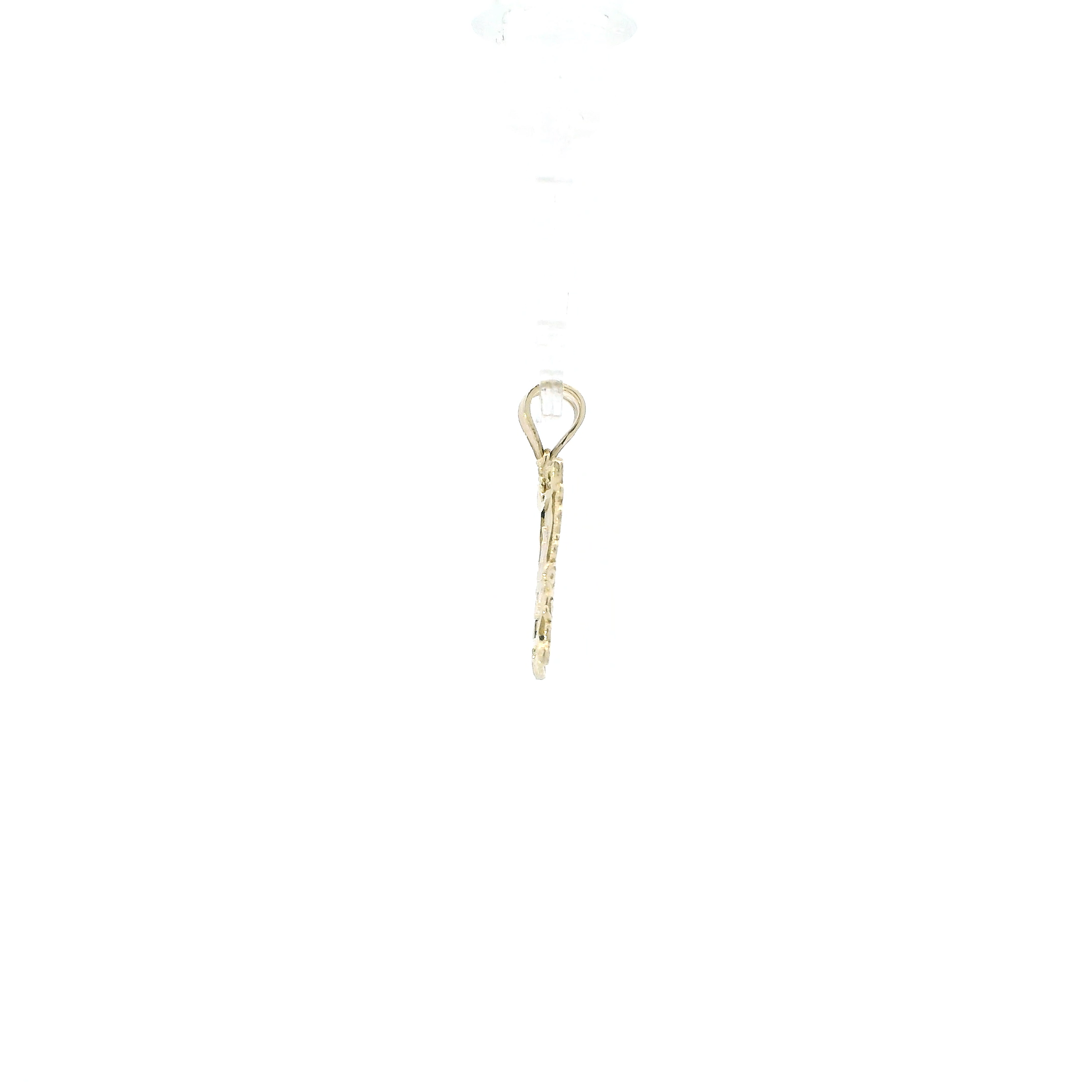 10K Yellow & White Gold Rectangle Letter 