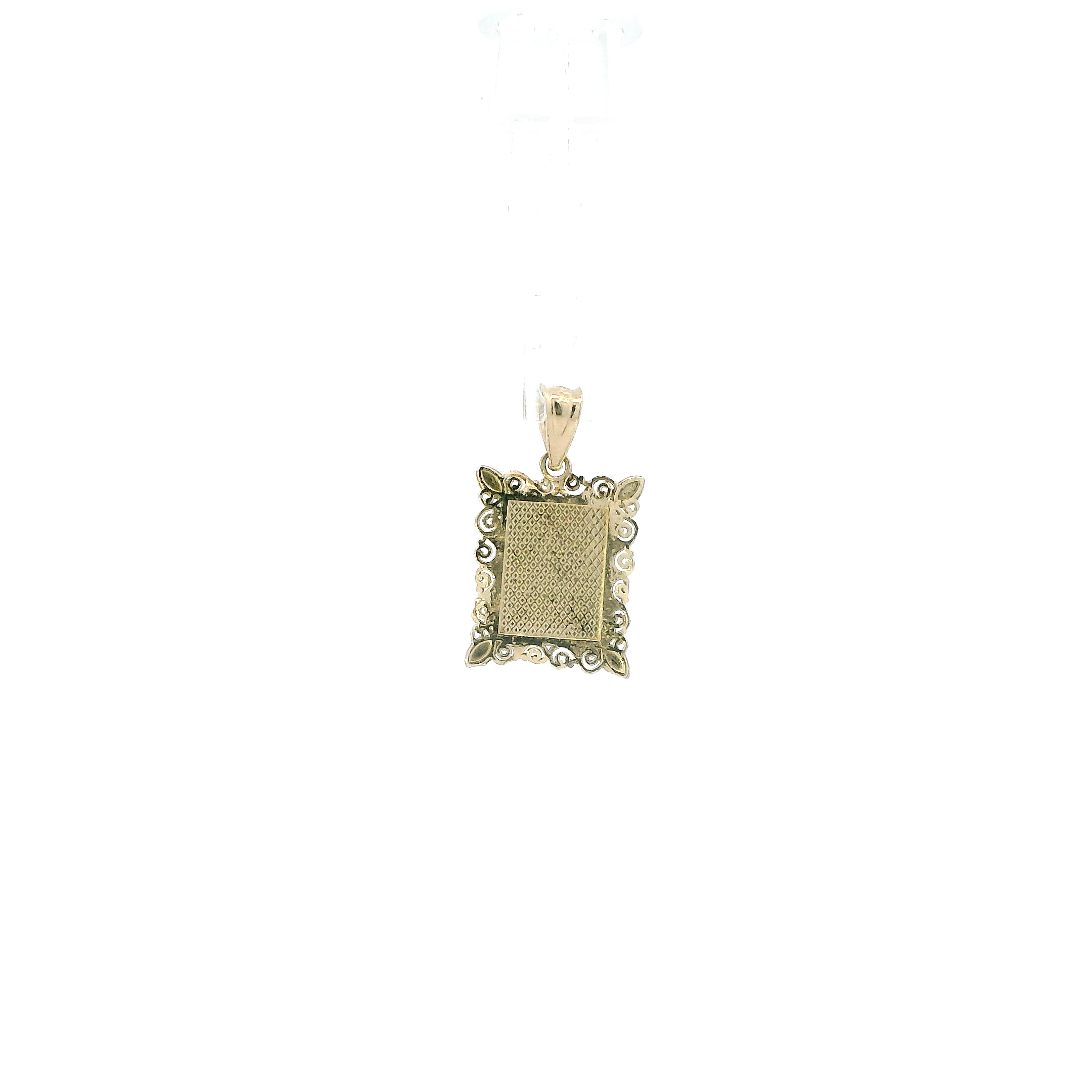 10K Yellow & White Gold Rectangle Letter 