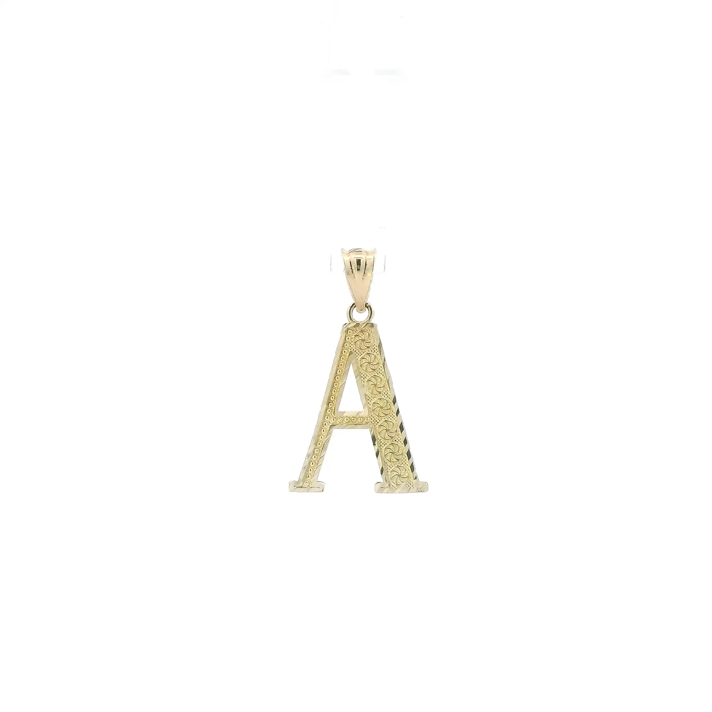 10K Yellow Gold Letter "A" Pendant