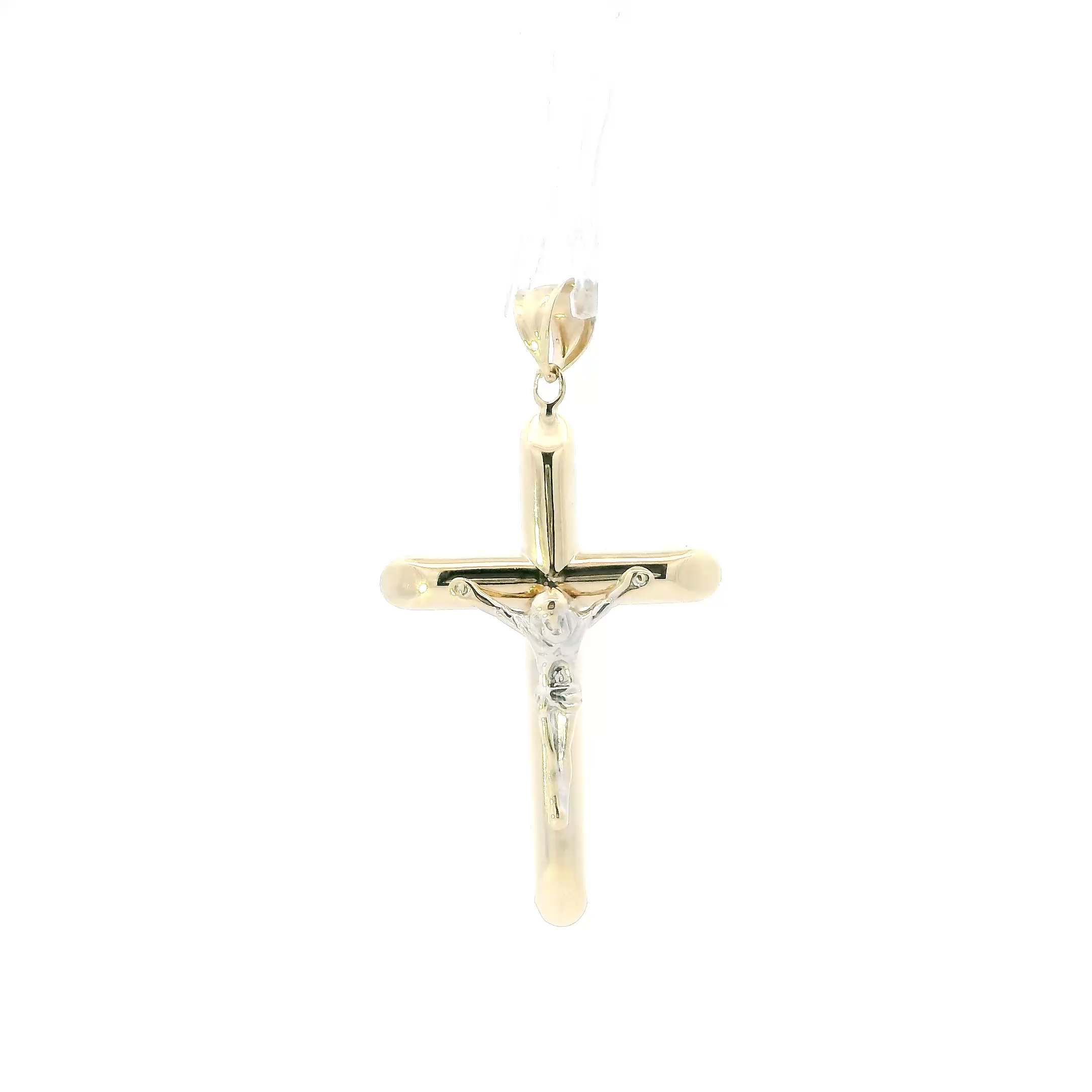 10K Yellow & White Gold Crucifix Pendant