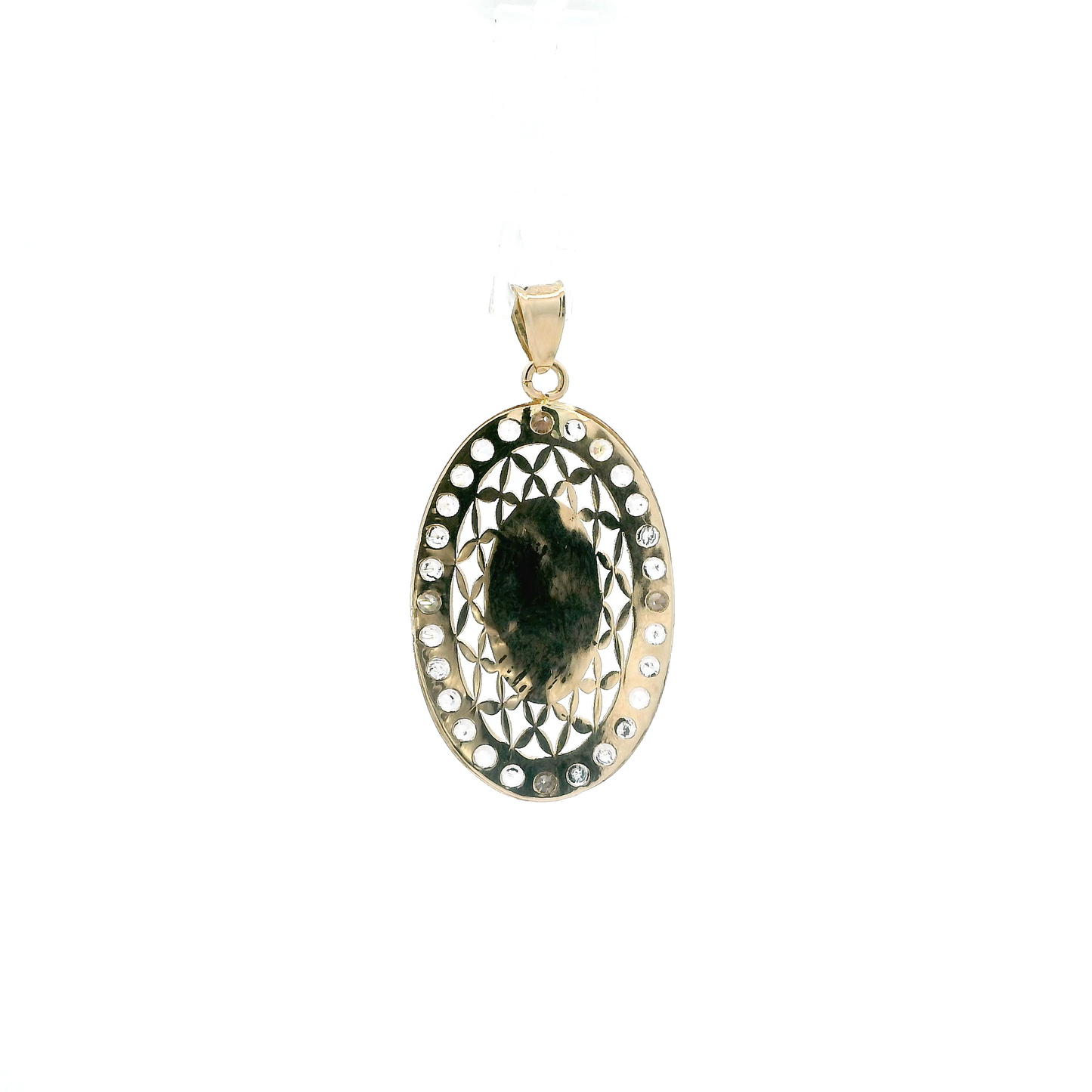 14K Yellow & White Gold Virgin Mary Pendant