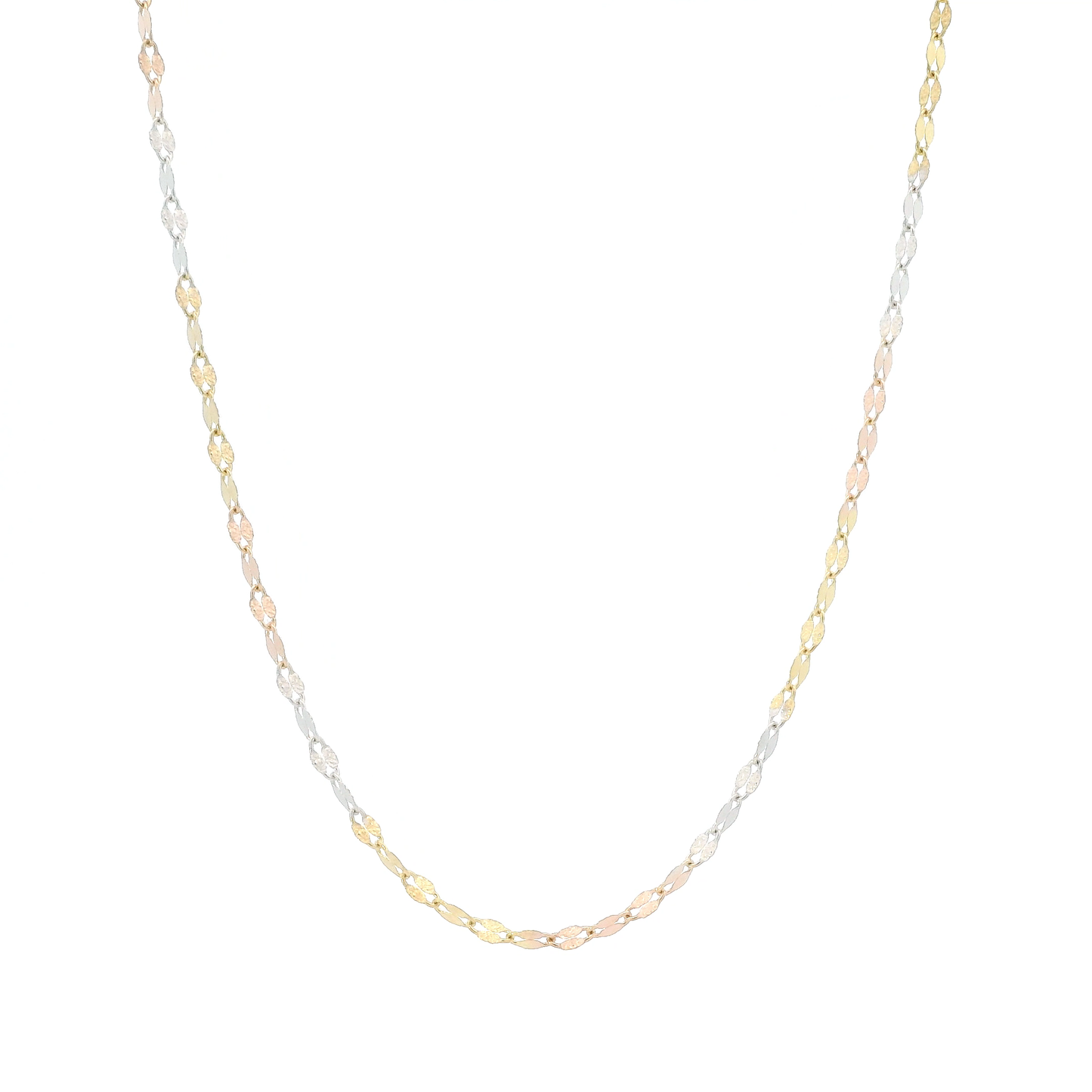 14K Tri Color 22" Valentino Chain