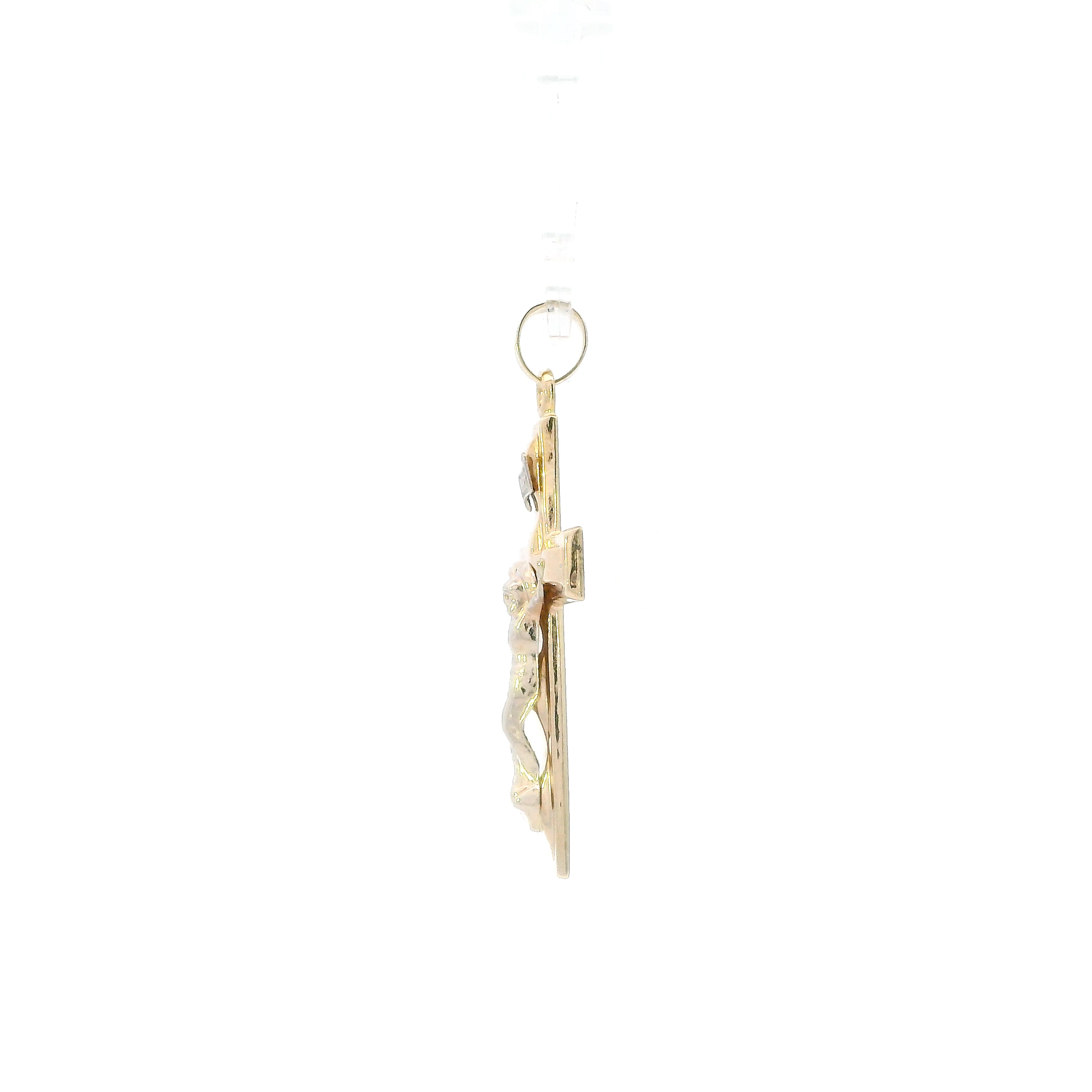14K Yellow & White Gold Crucifix Pendant