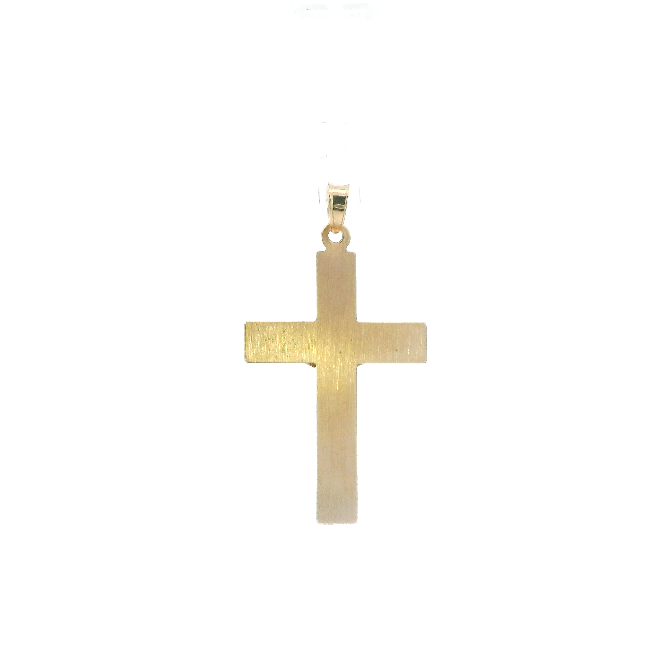 14K Yellow & White Gold Crucifix Pendant