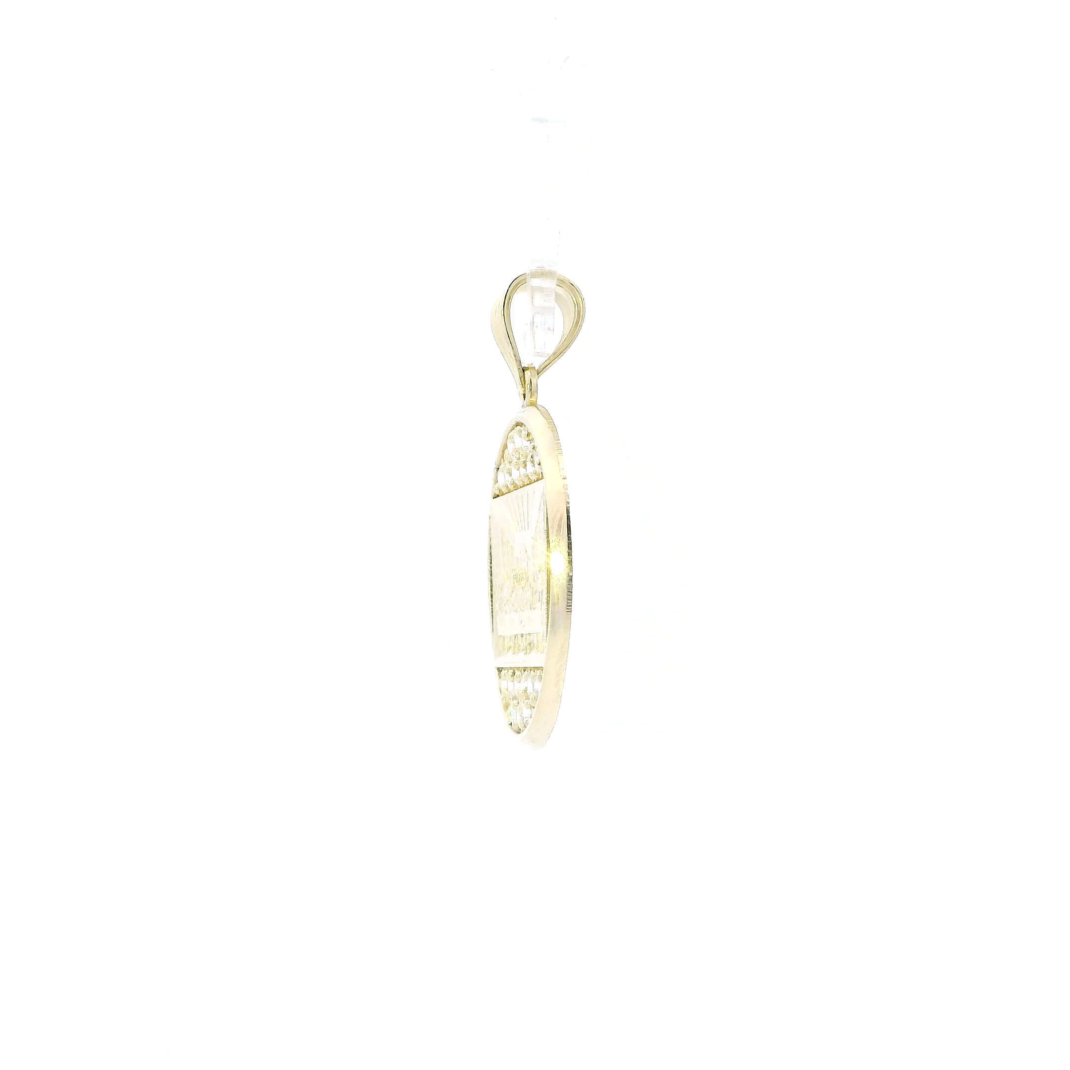 10K Yellow Gold Round Last Supper Pendant