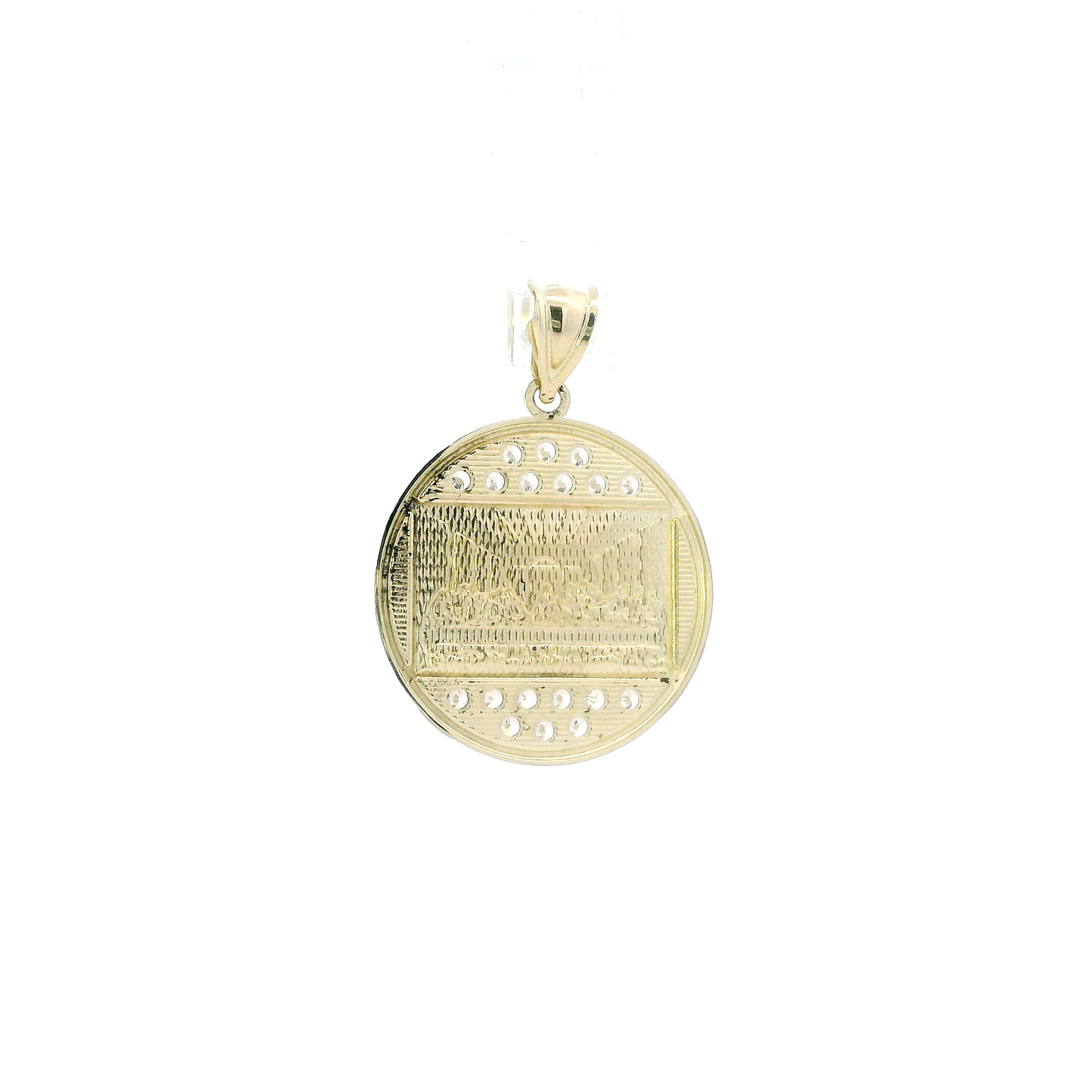 10K Yellow Gold Round Last Supper Pendant