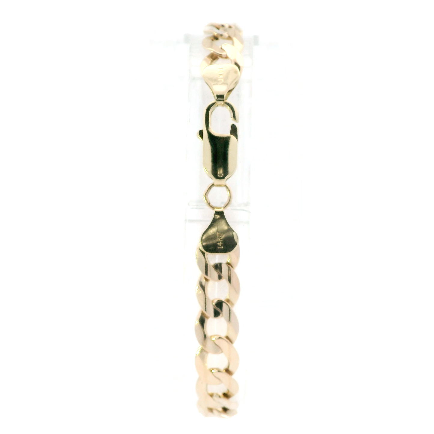 14K Yellow Gold 8" Curb Bracelet