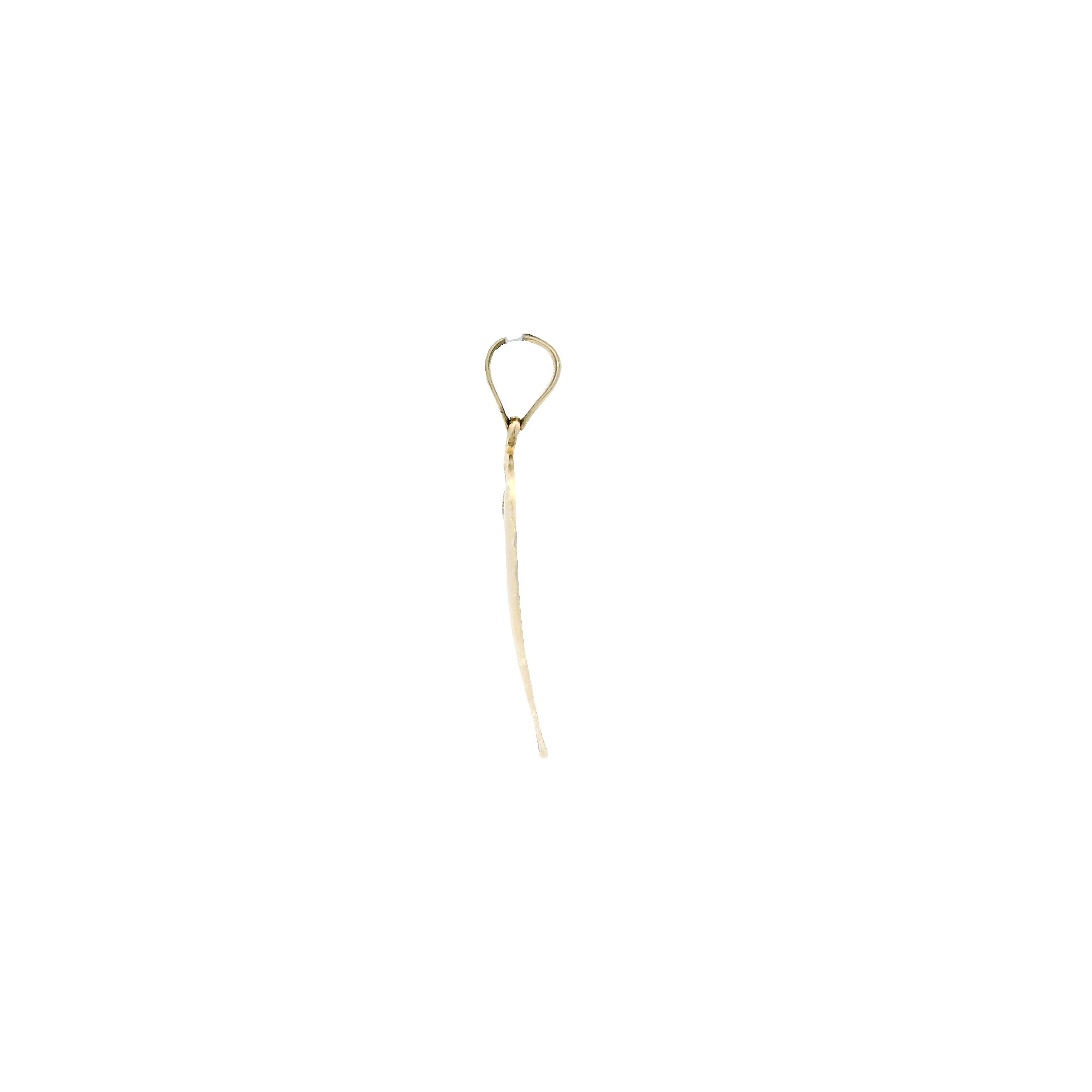 10K Yellow Gold Two Half Heart Pendants