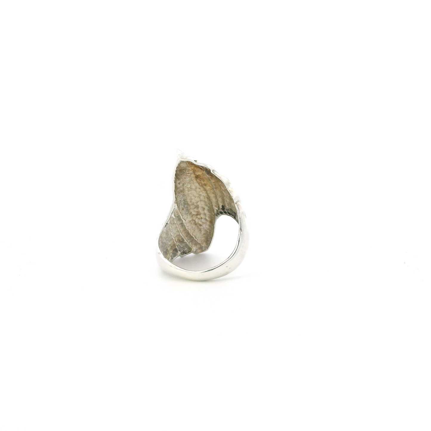 Sterling Silver Signed Oblong Opal Sterling Silver Ring