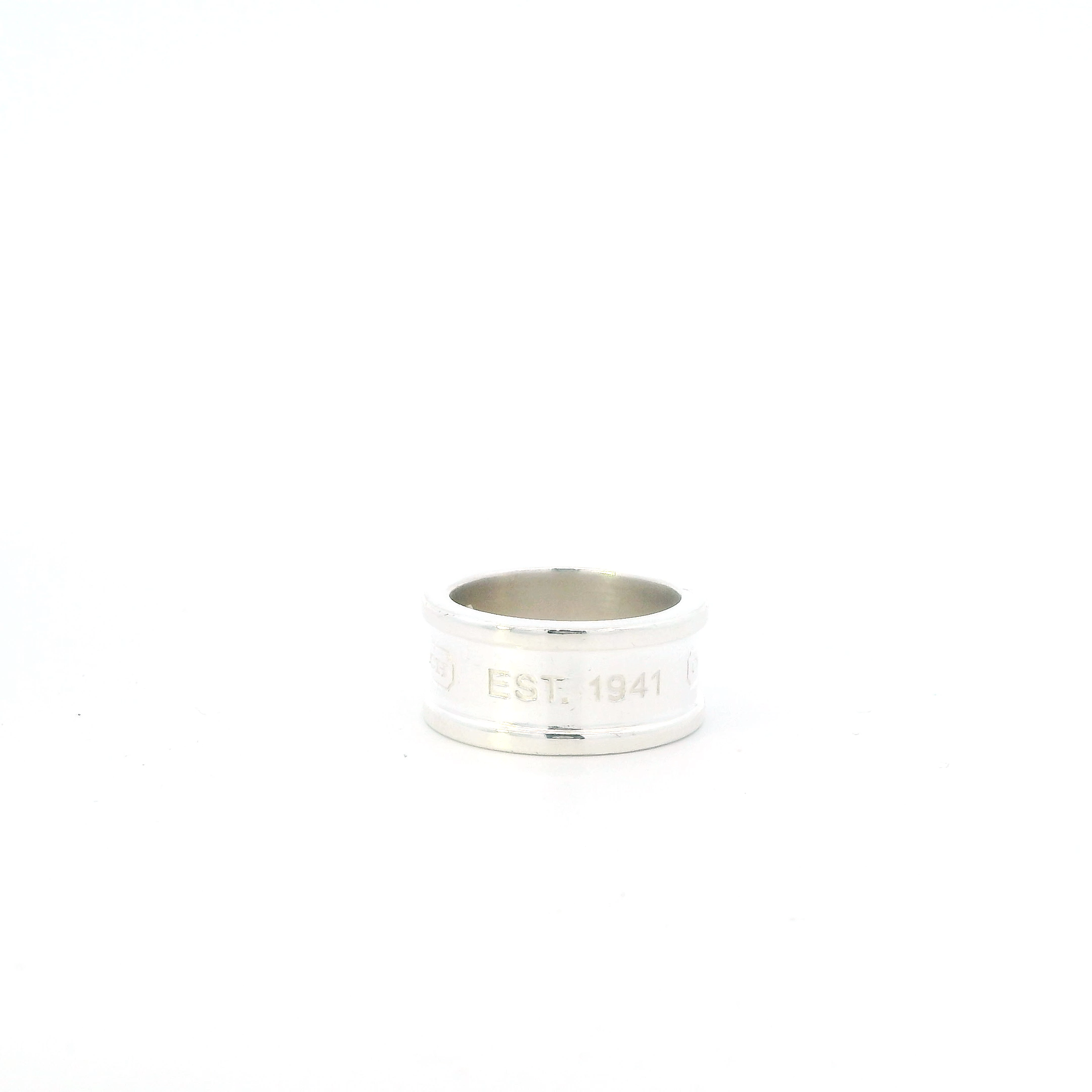 Coach Sterling Silver Wide Band Ring