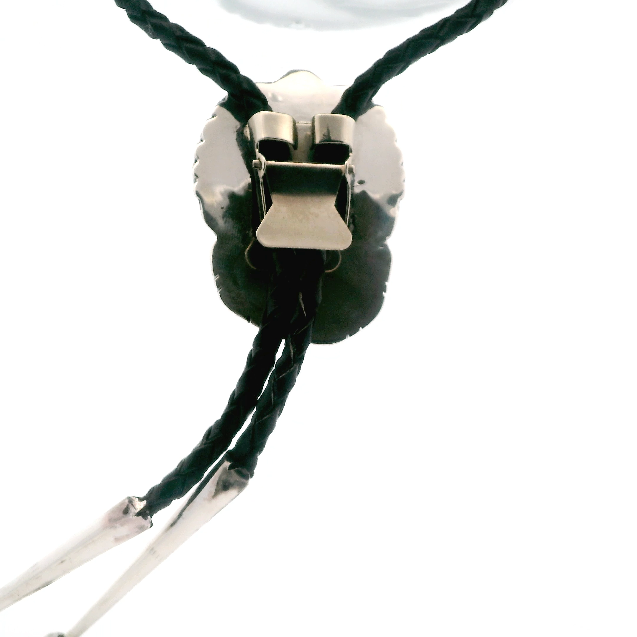 Vintage South West sterling Silver Bolo Necklace & Turquoise Pendant