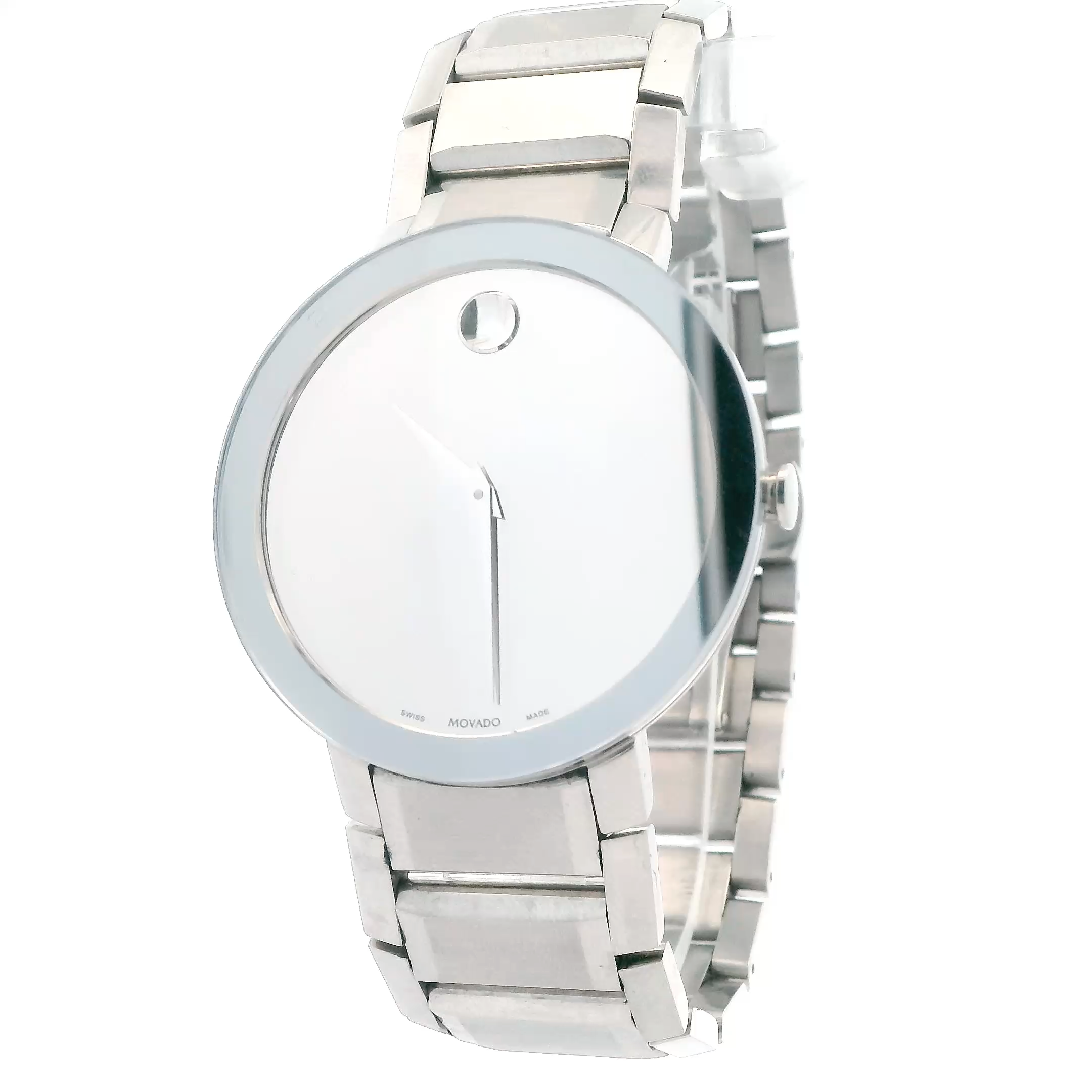 Movado Sapphire Silver Dial Men's Stainless Steel Wristwatch