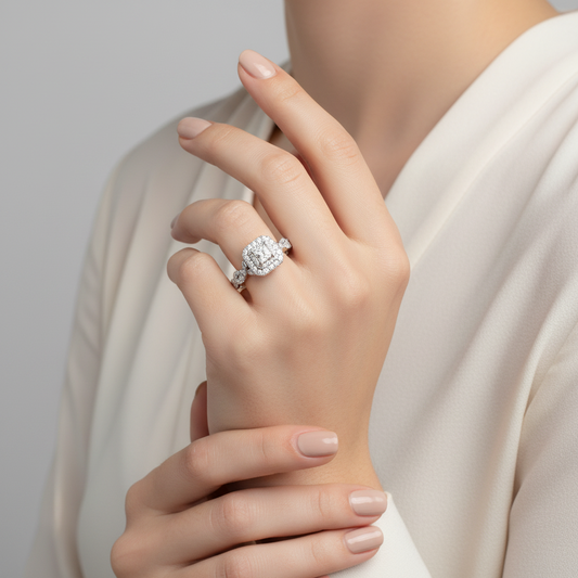 Vera Wang 14K White Gold Diamond Women's Ring - 1.00ct