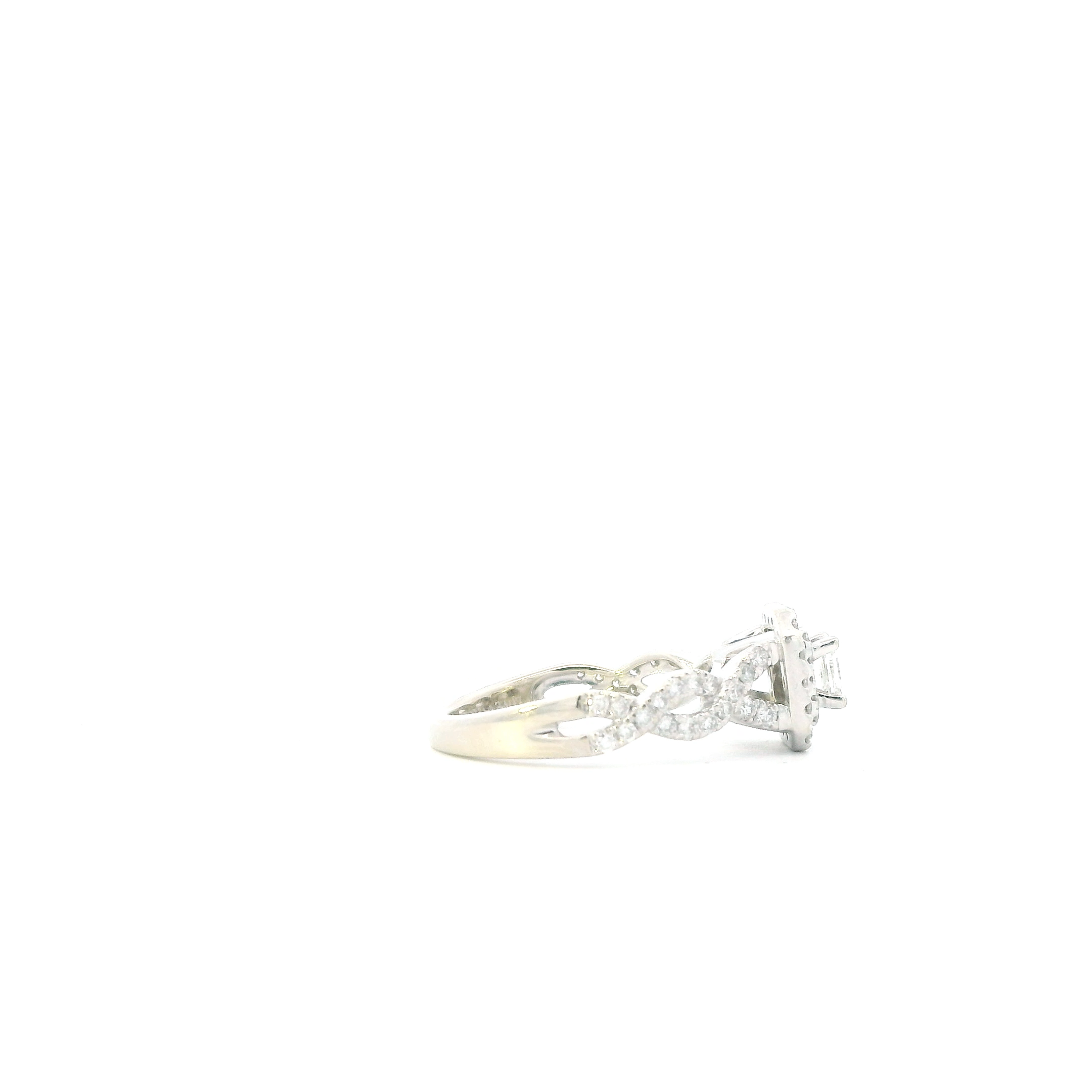 14K White Gold Diamond & Blue Sapphire Vera Wang Women's Ring - 1.00ct