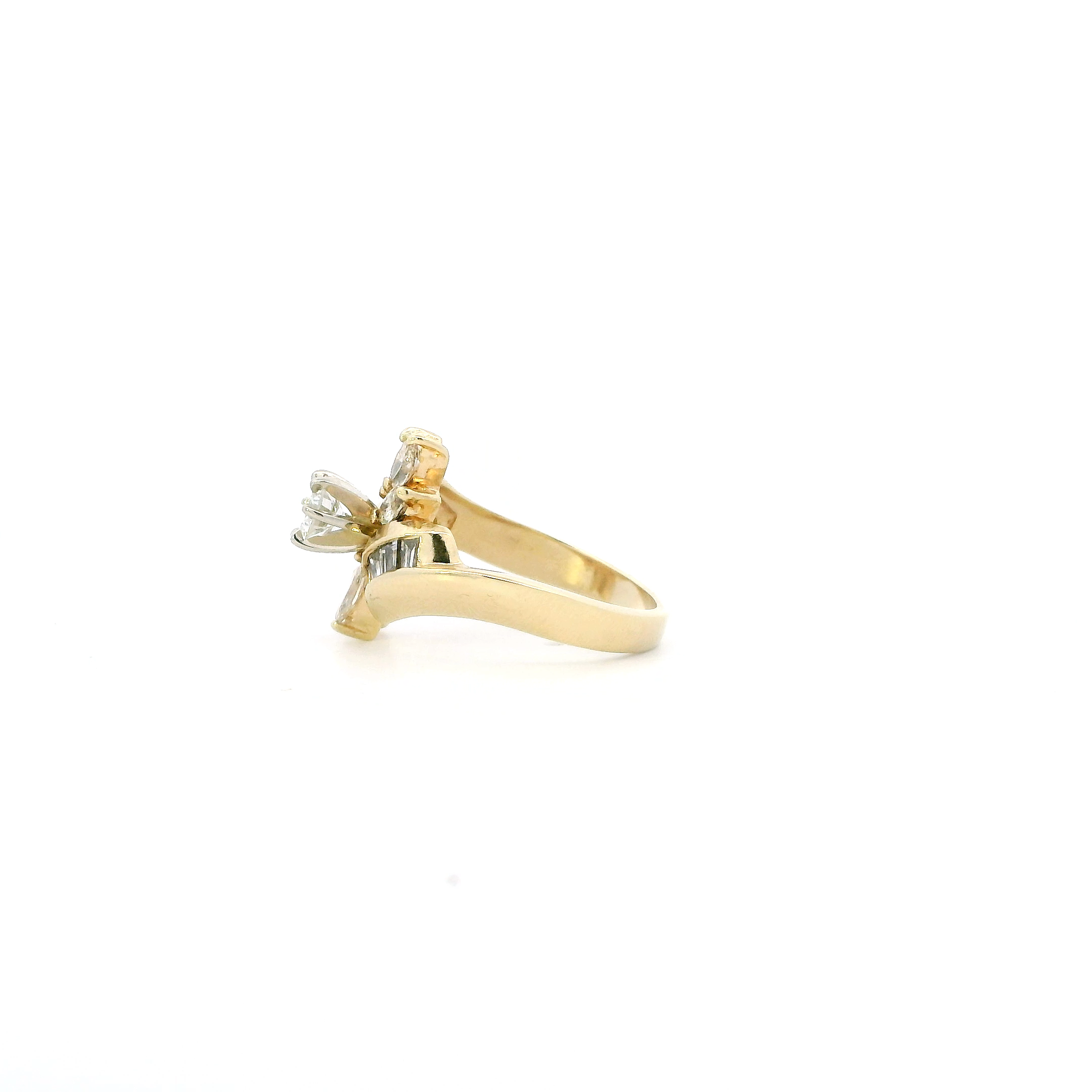14K Yellow Gold Diamond Women's Ring - 1.05ct