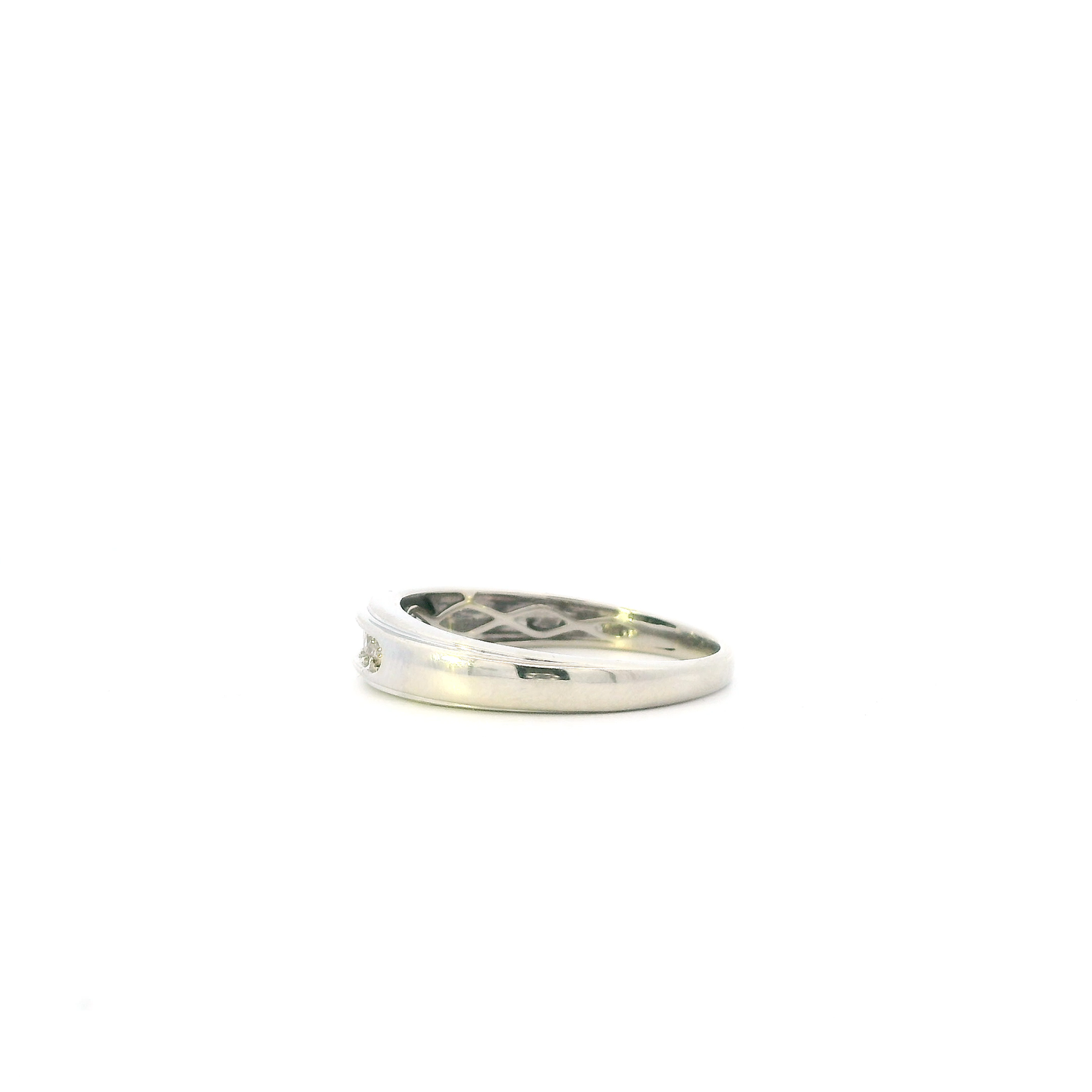 10K White Gold Diamond Men's Ring - 0.27ct