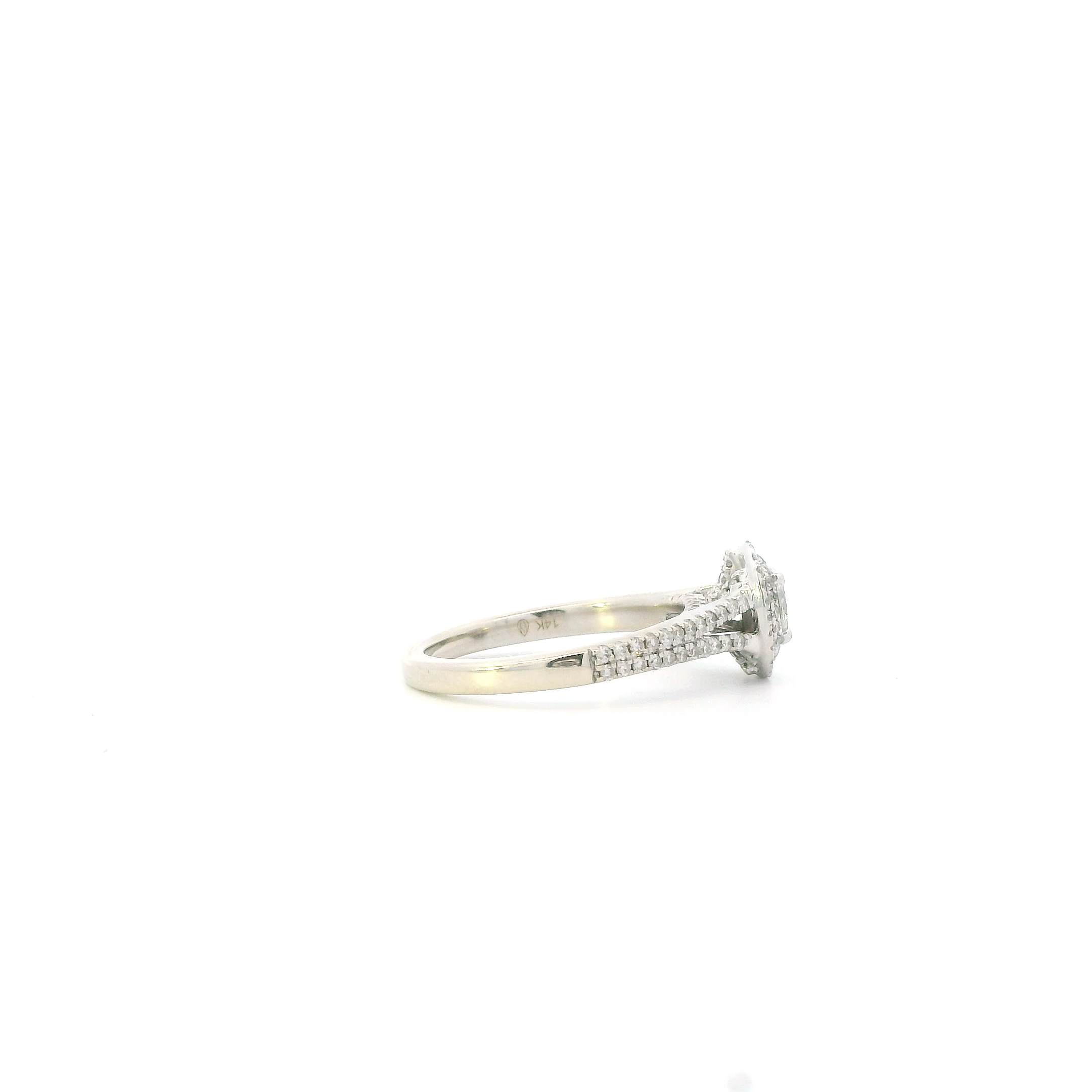 14K White Gold Diamond Women's Ring -1.20ct