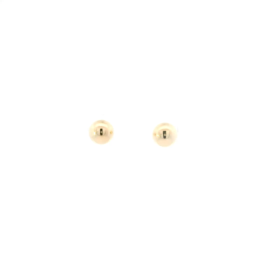 14K Yellow Gold Ball Stud Earrings