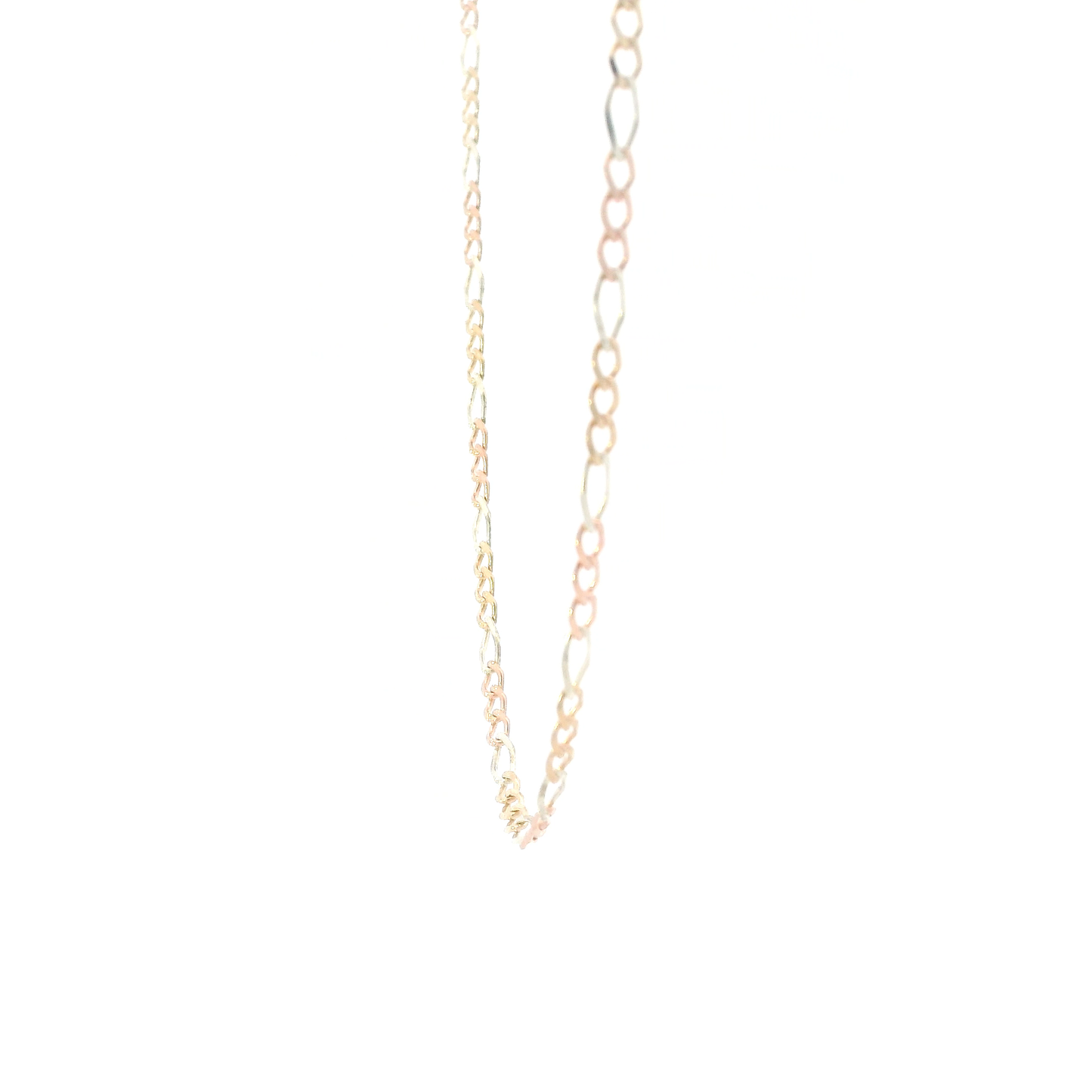 10K Tri Color 20" Figaro Chain