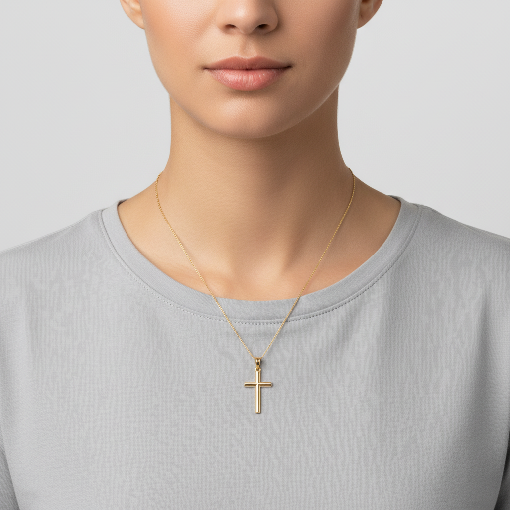 14K Yellow Gold Cross Pendant