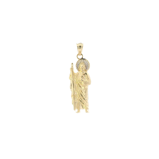 14K Yellow Gold Religious Figure Pendant