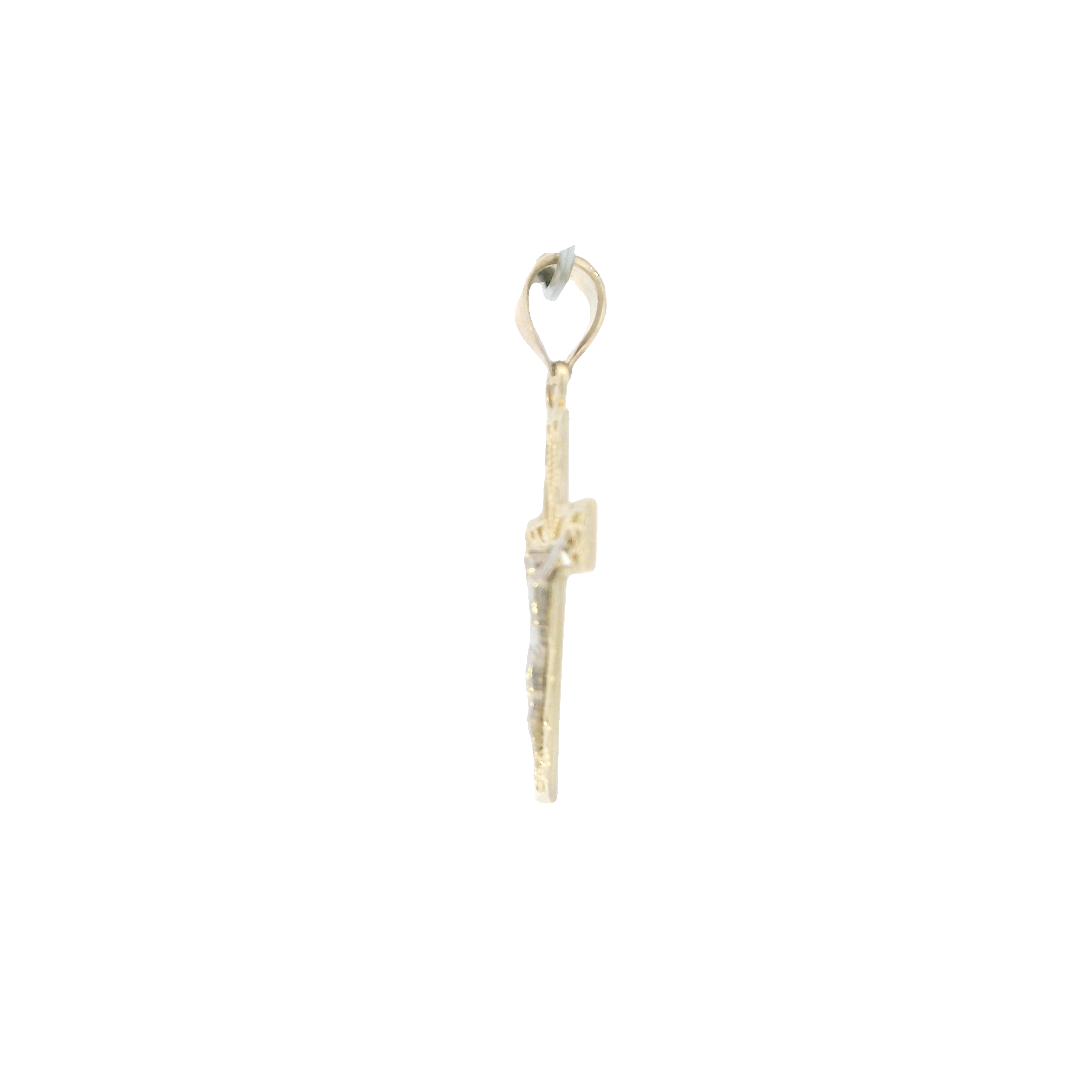 14K Yellow & White Gold Filigree Crucifix Pendant