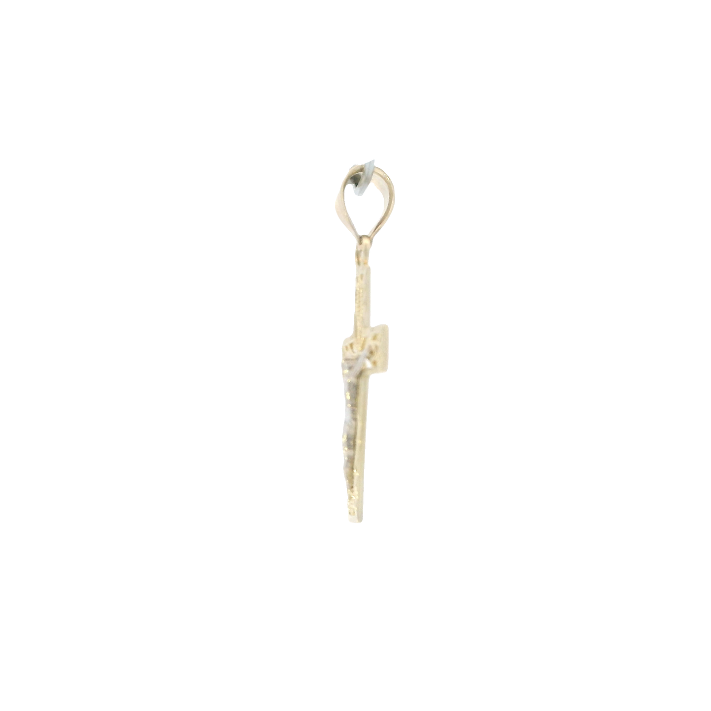 14K Yellow & White Gold Filigree Crucifix Pendant