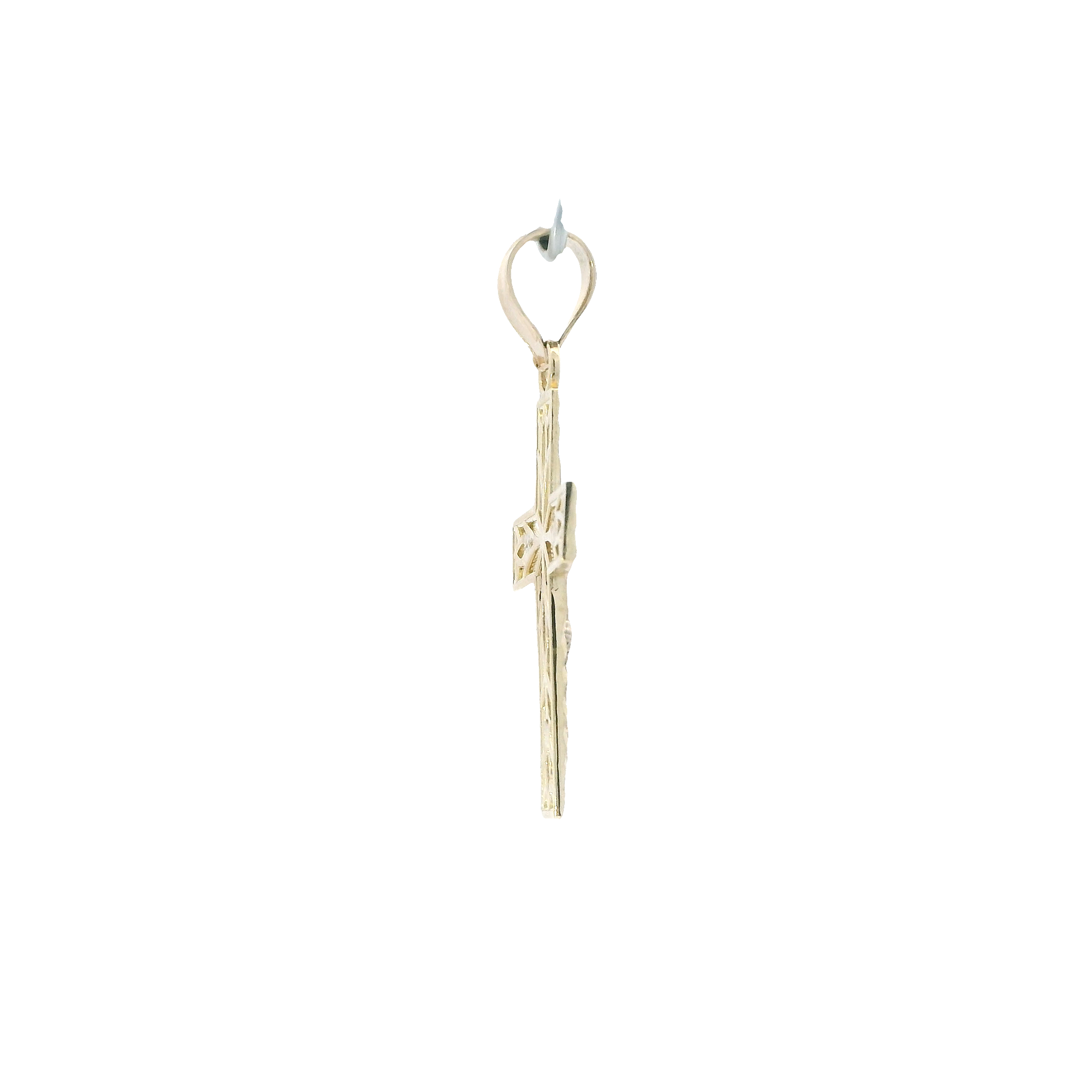 14K Yellow & White Gold Filigree Crucifix Pendant