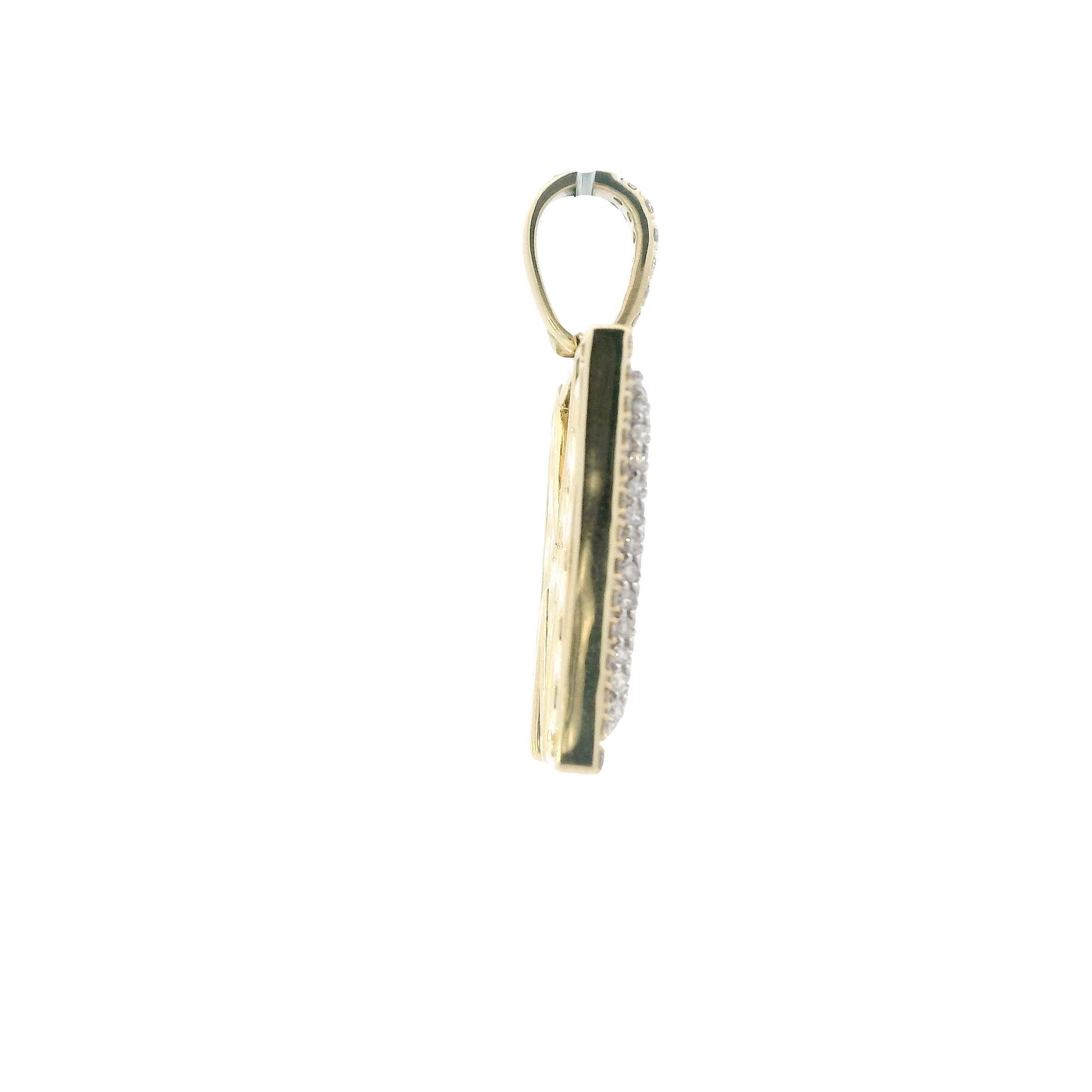 14K Yellow Gold Diamond Letter 