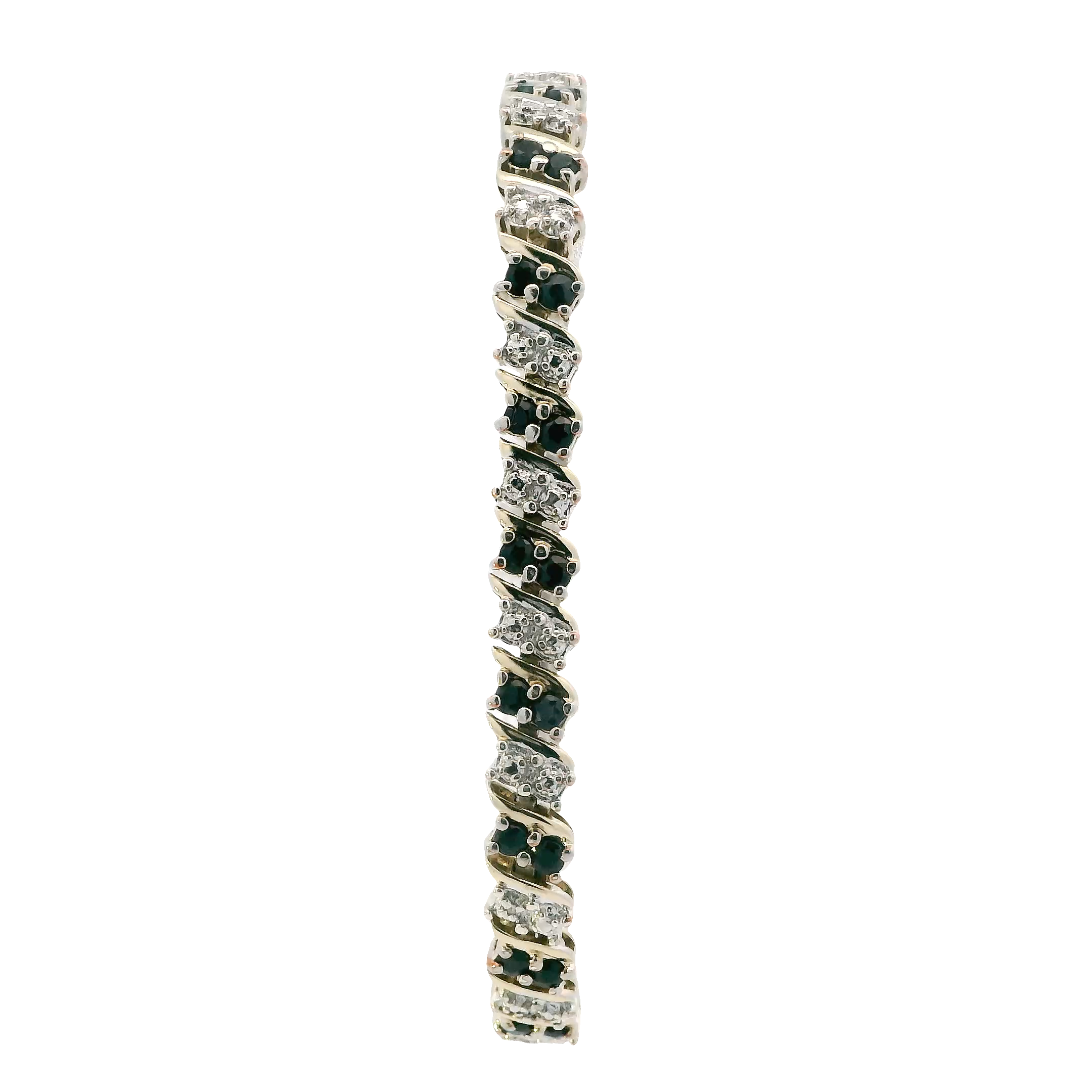 Sterling Silver Blue Sapphire Tennis Bracelet