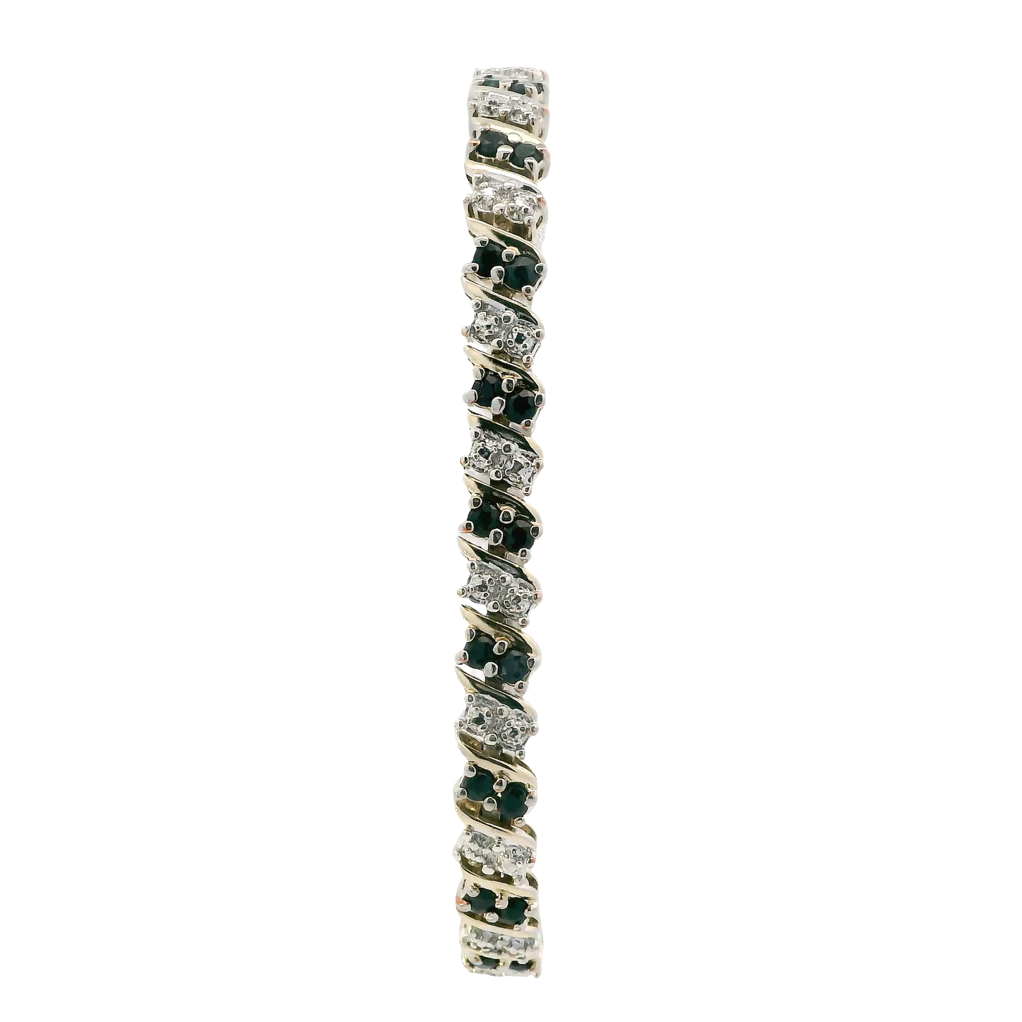 Sterling Silver Blue Sapphire Tennis Bracelet