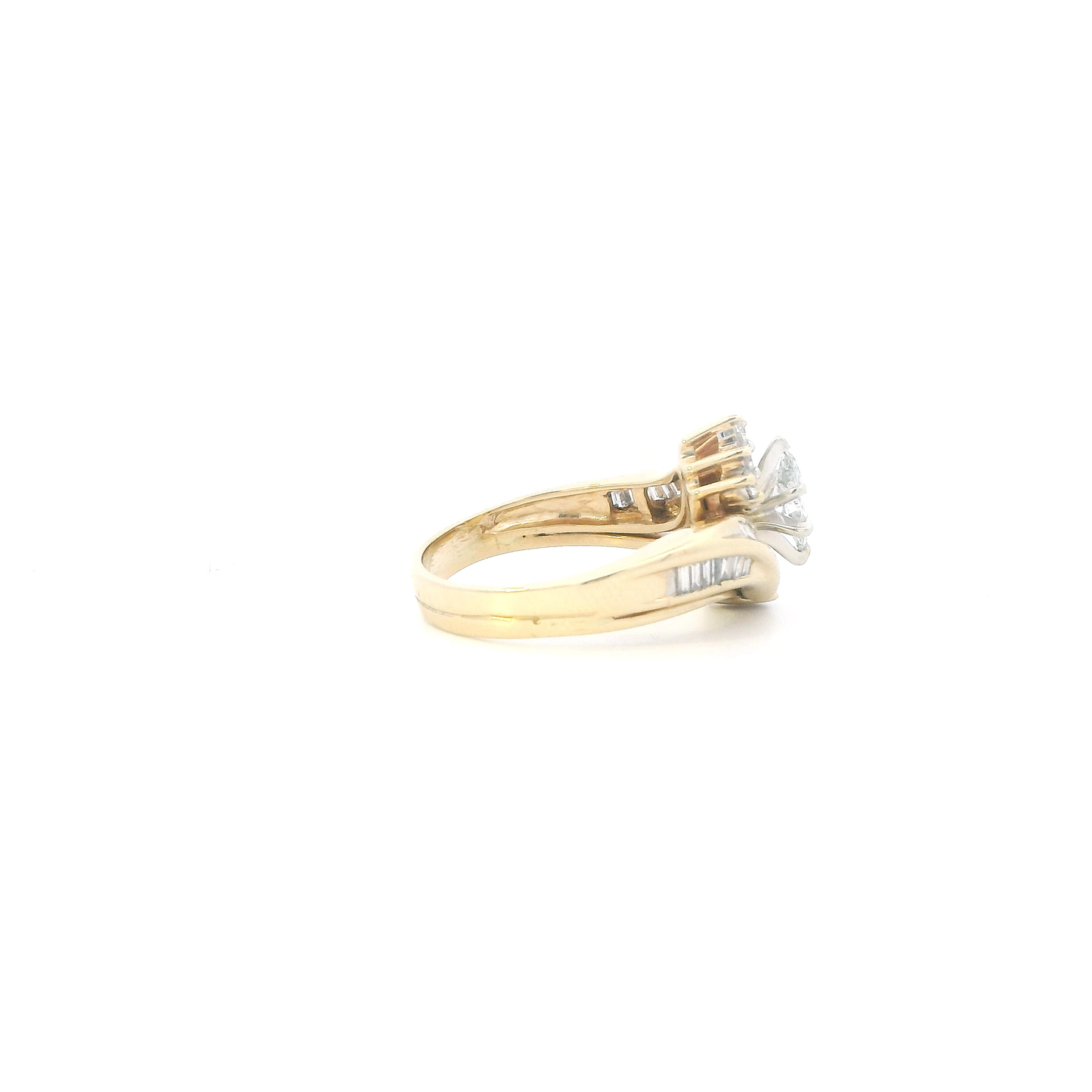 14K Yellow Gold Women's Diamond Ring - 0.53ct